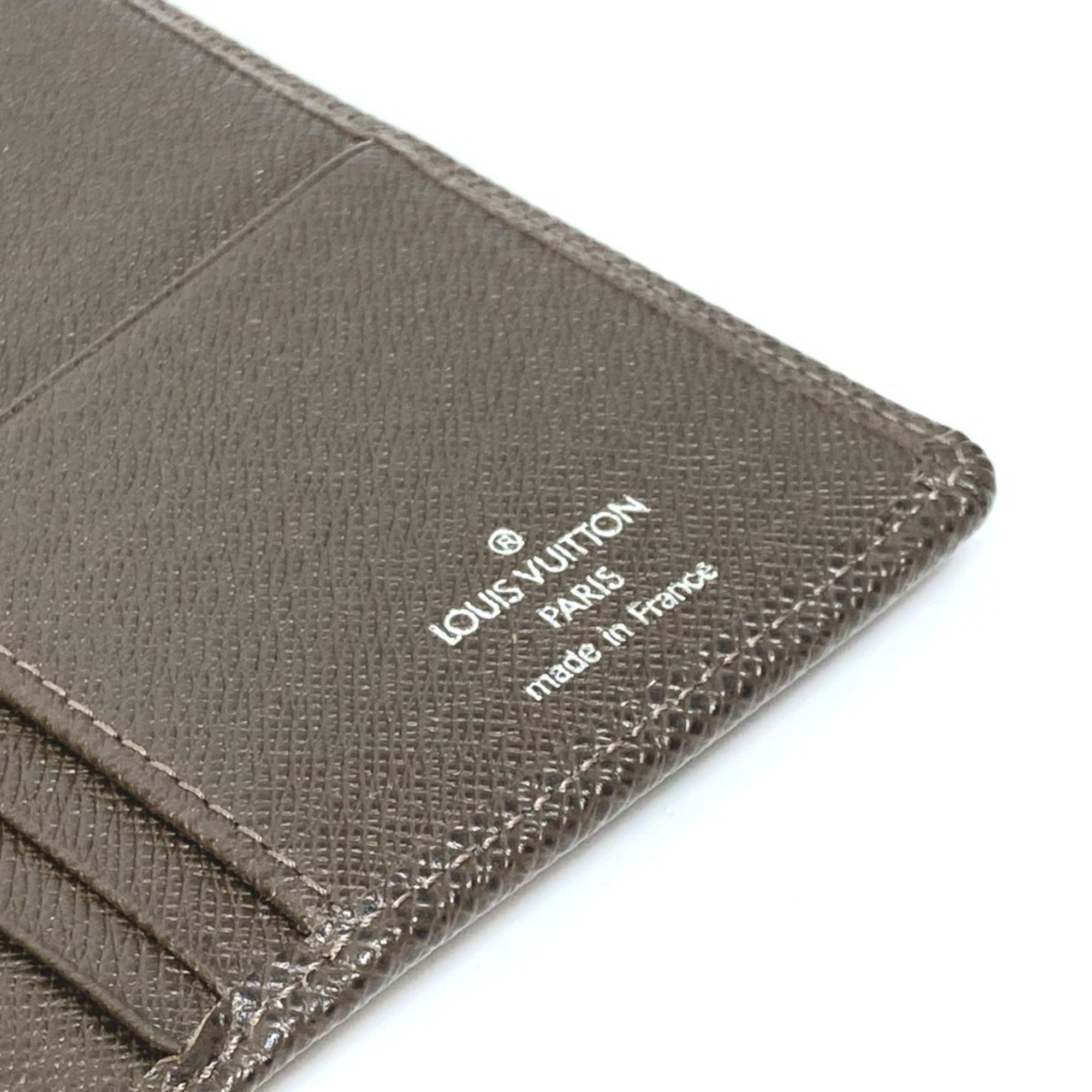 Louis Vuitton Brown Taiga Leather Long Bill Wallet (Bi-Fold) (Pre-Owned)