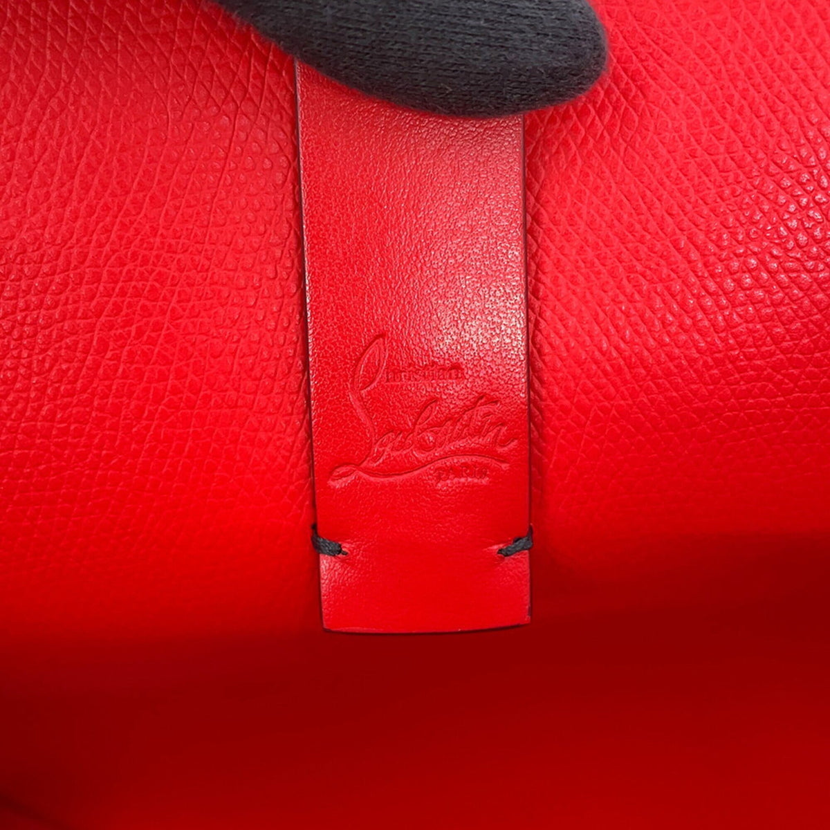 Christian Louboutin Black Leather Handbag Tote Bag (Pre-Owned)