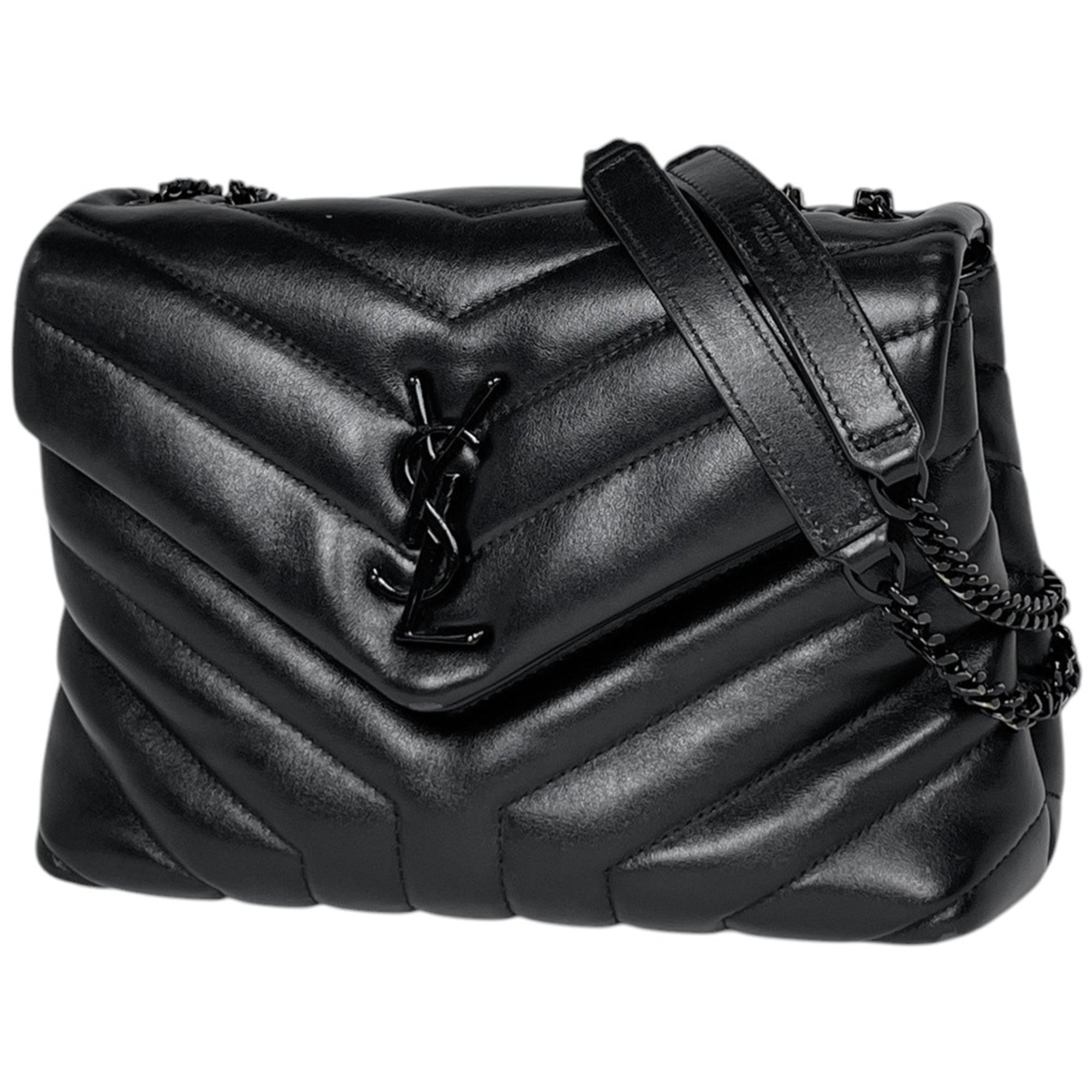 Saint Laurent Black Leather Shoulder Bag (Pre-Owned)