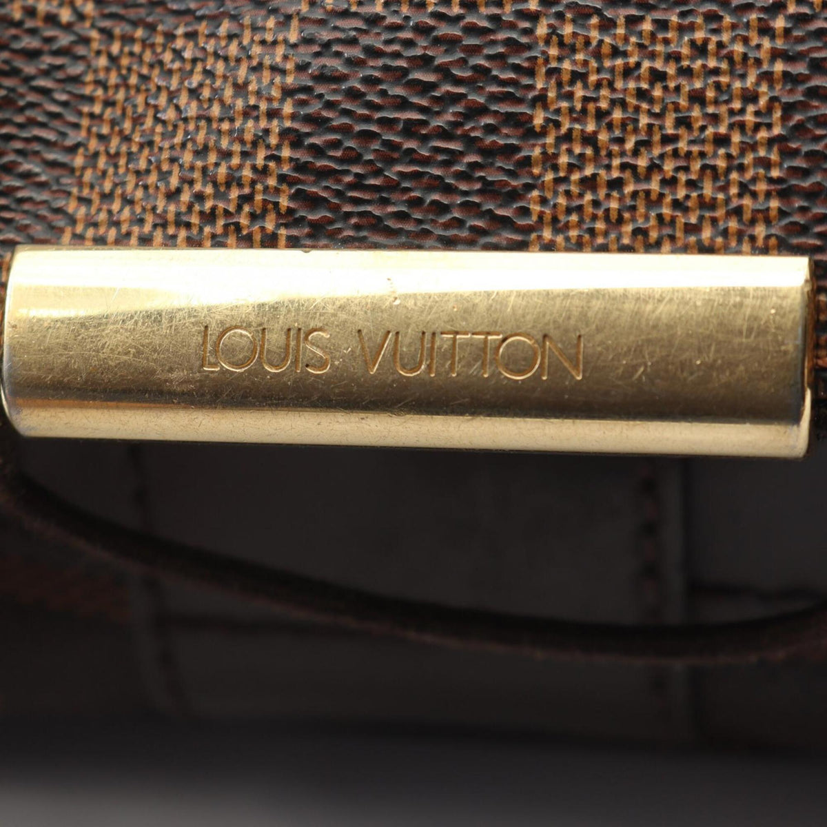 Louis Vuitton Brown Coated Canvas Leather Handbag Shoulder Bag (Pre-Owned)