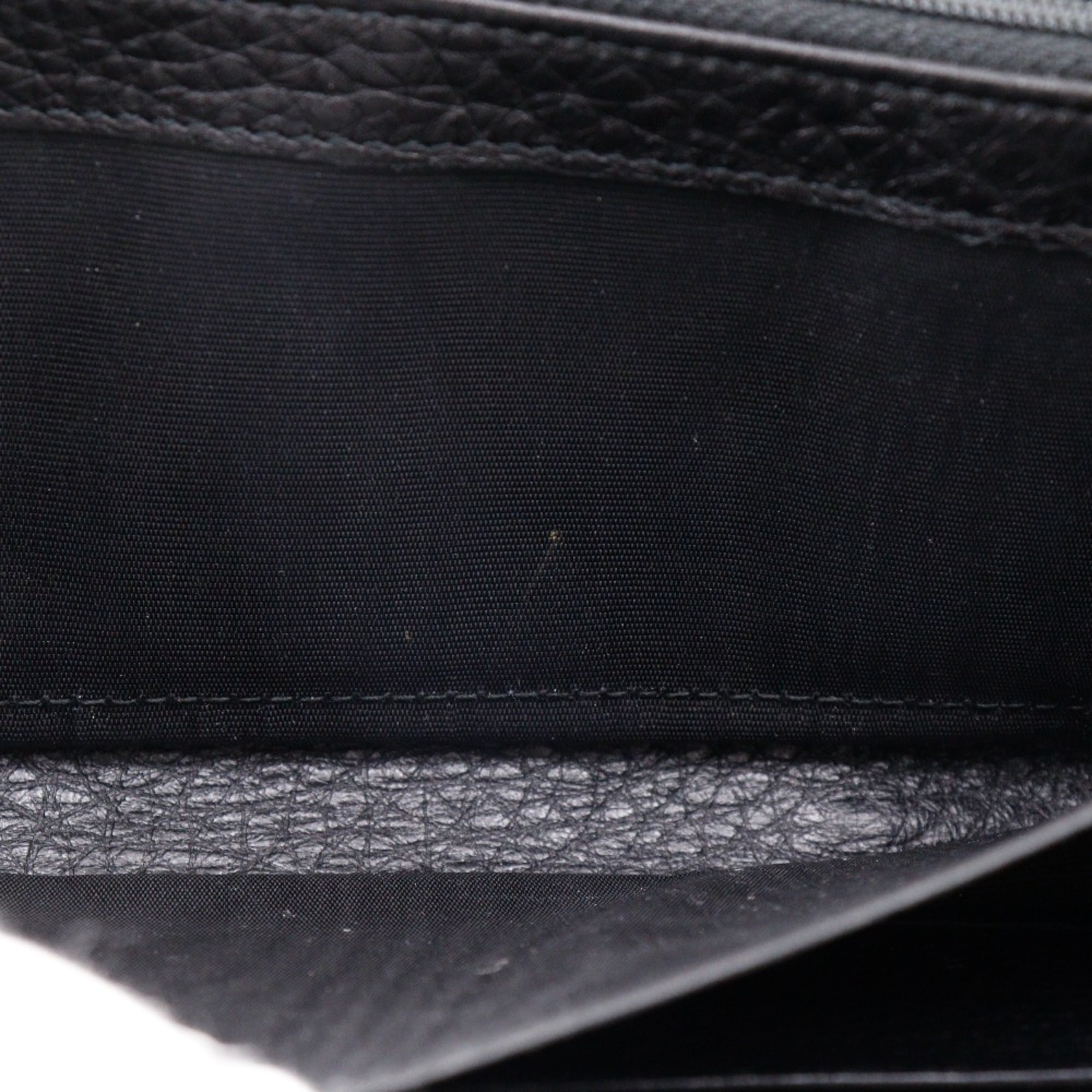 Gucci Black Leather Long Wallet (Bi-Fold) (Pre-Owned)