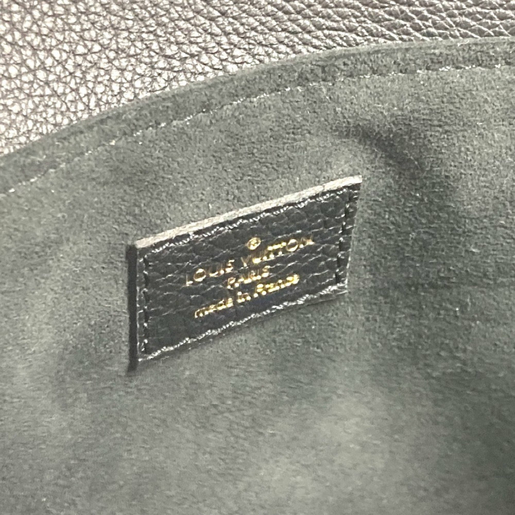 Louis Vuitton Black Noir Leather Handbag Shoulder Bag (Pre-Owned)