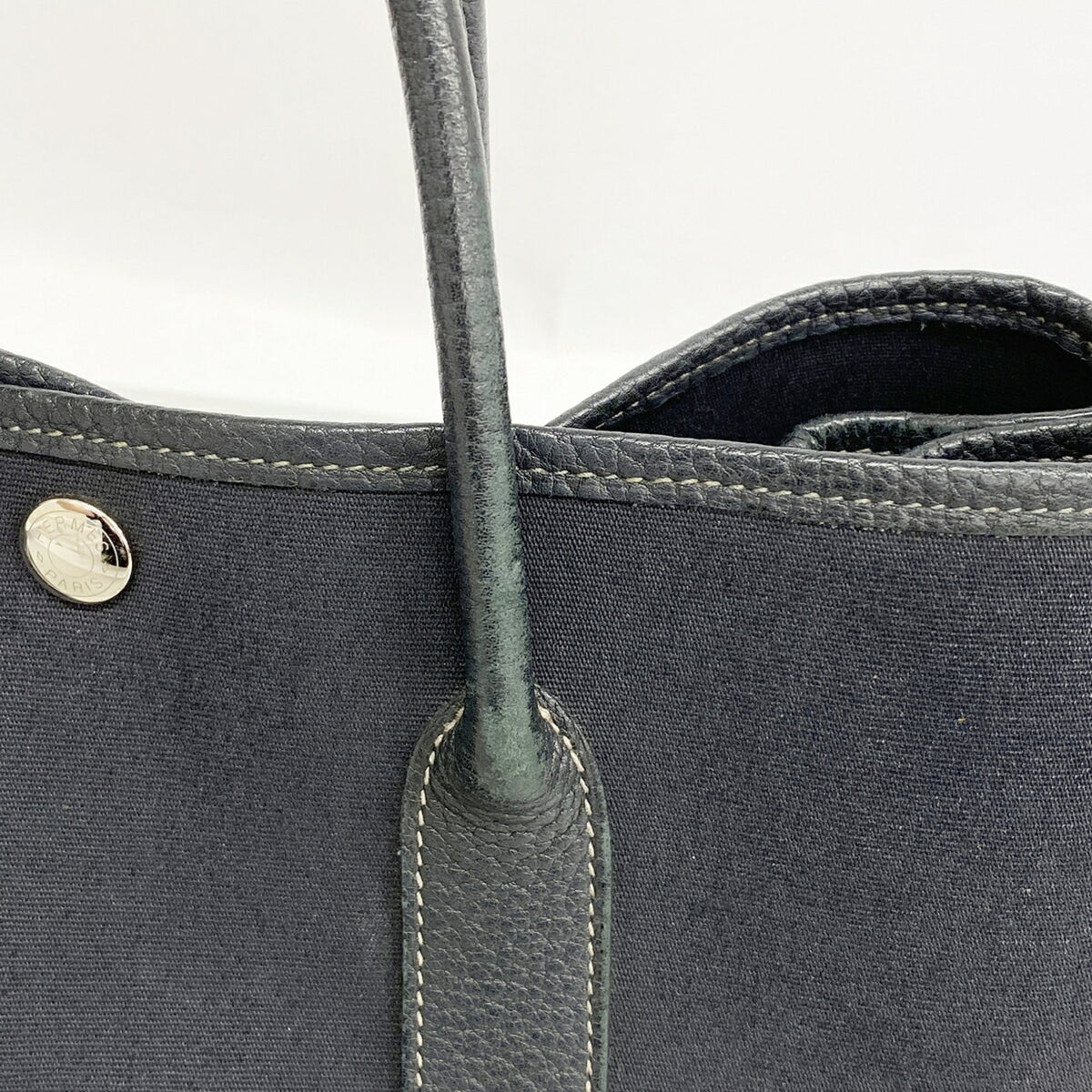 Hermes Black Toile Officier Tote Bag (Pre-Owned)