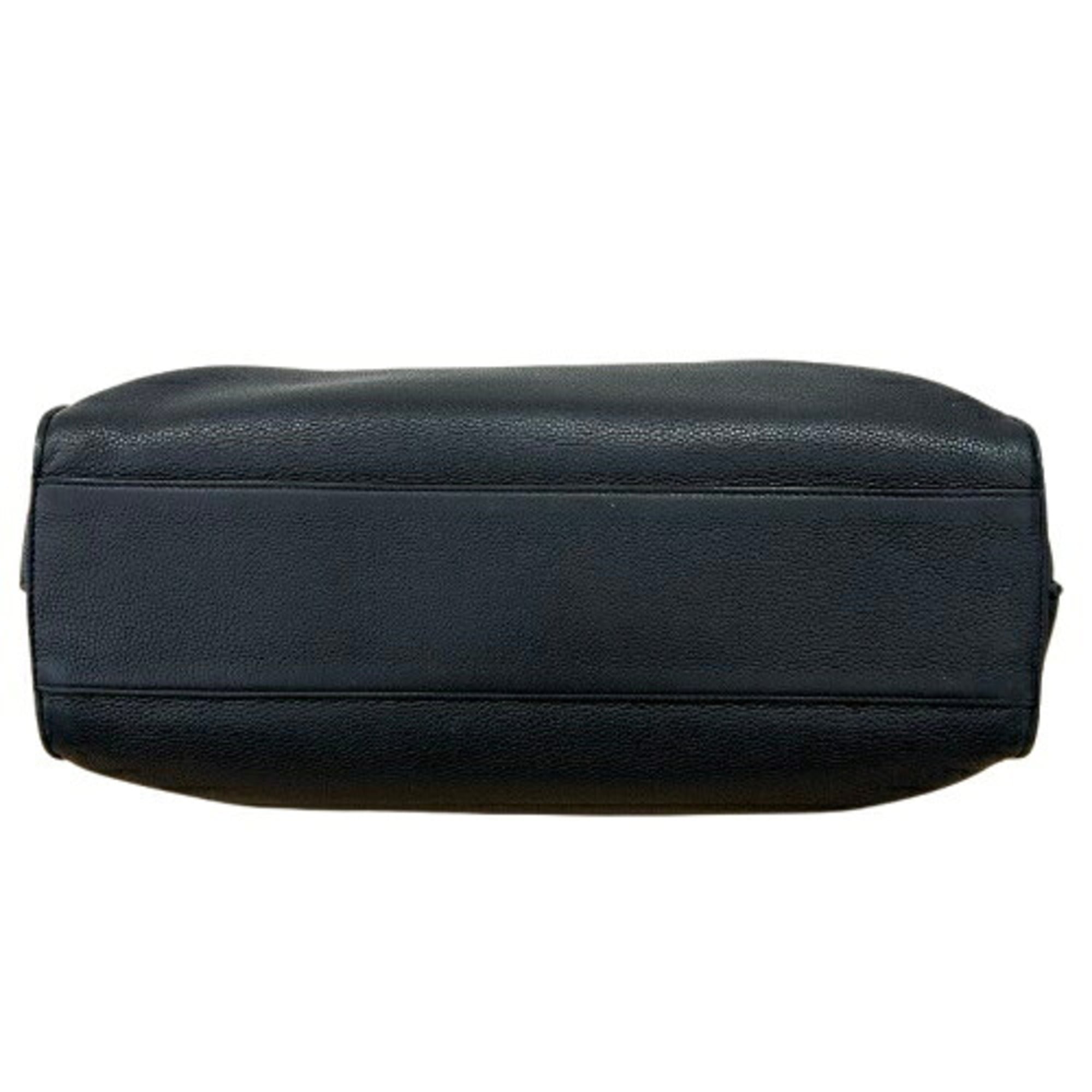Saint Laurent Black Leather Handbag Tote Bag (Pre-Owned)