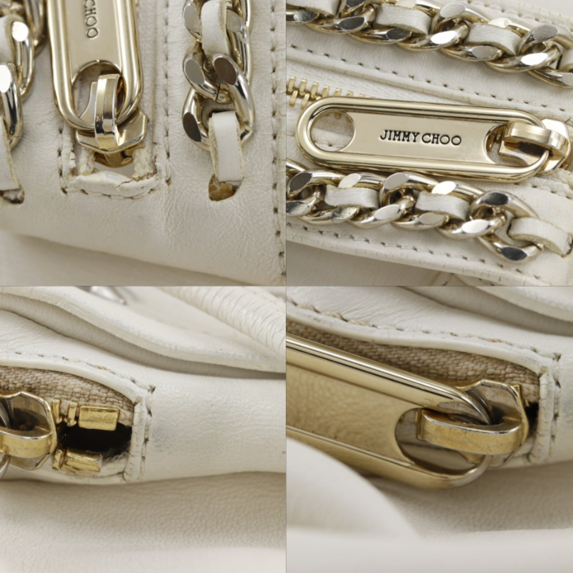 Jimmy Choo White Leather Handbag (Pre-Owned)