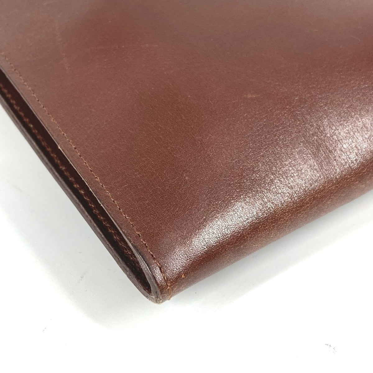 Hermes Brown Havane Box Calf Leather Pochette Shoulder Bag (Pre-Owned)