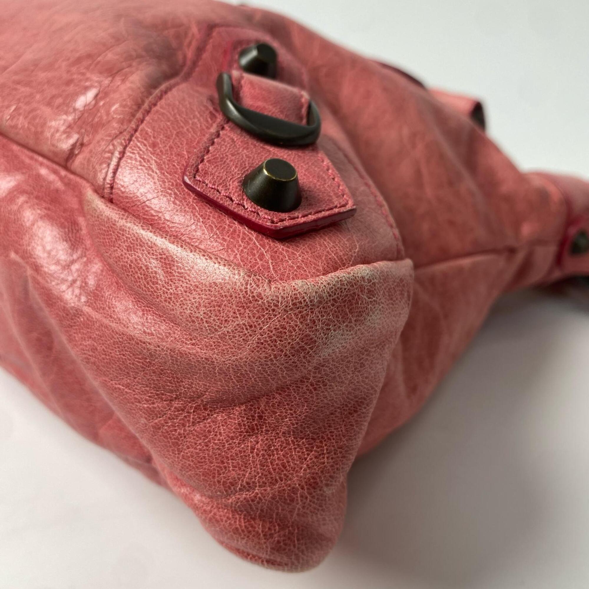 Balenciaga Pink Leather Handbag Shoulder Bag (Pre-Owned)