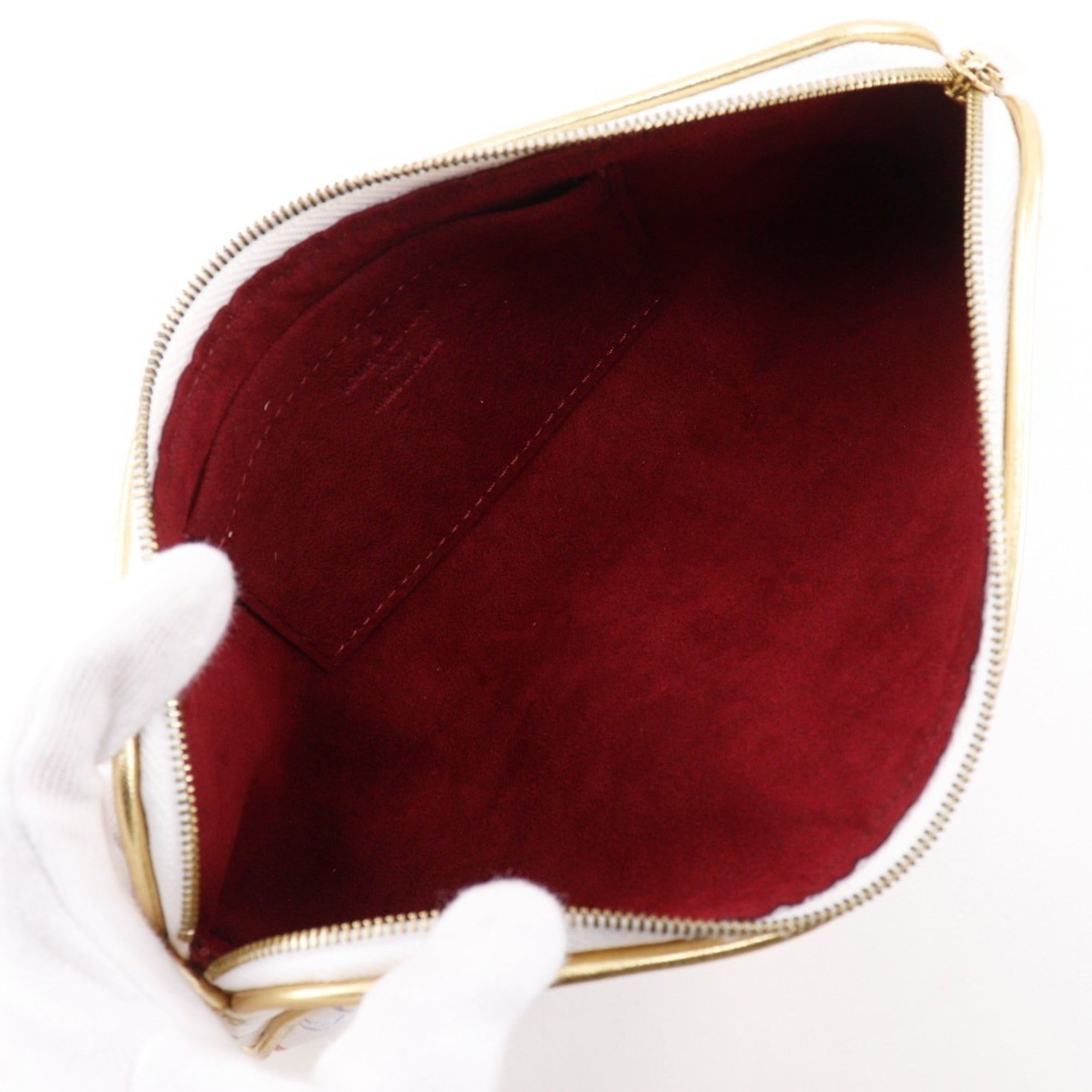 Louis Vuitton Monogram Multicolore Blanc White Monogram Multicolore Clutch Bag (Pre-Owned)