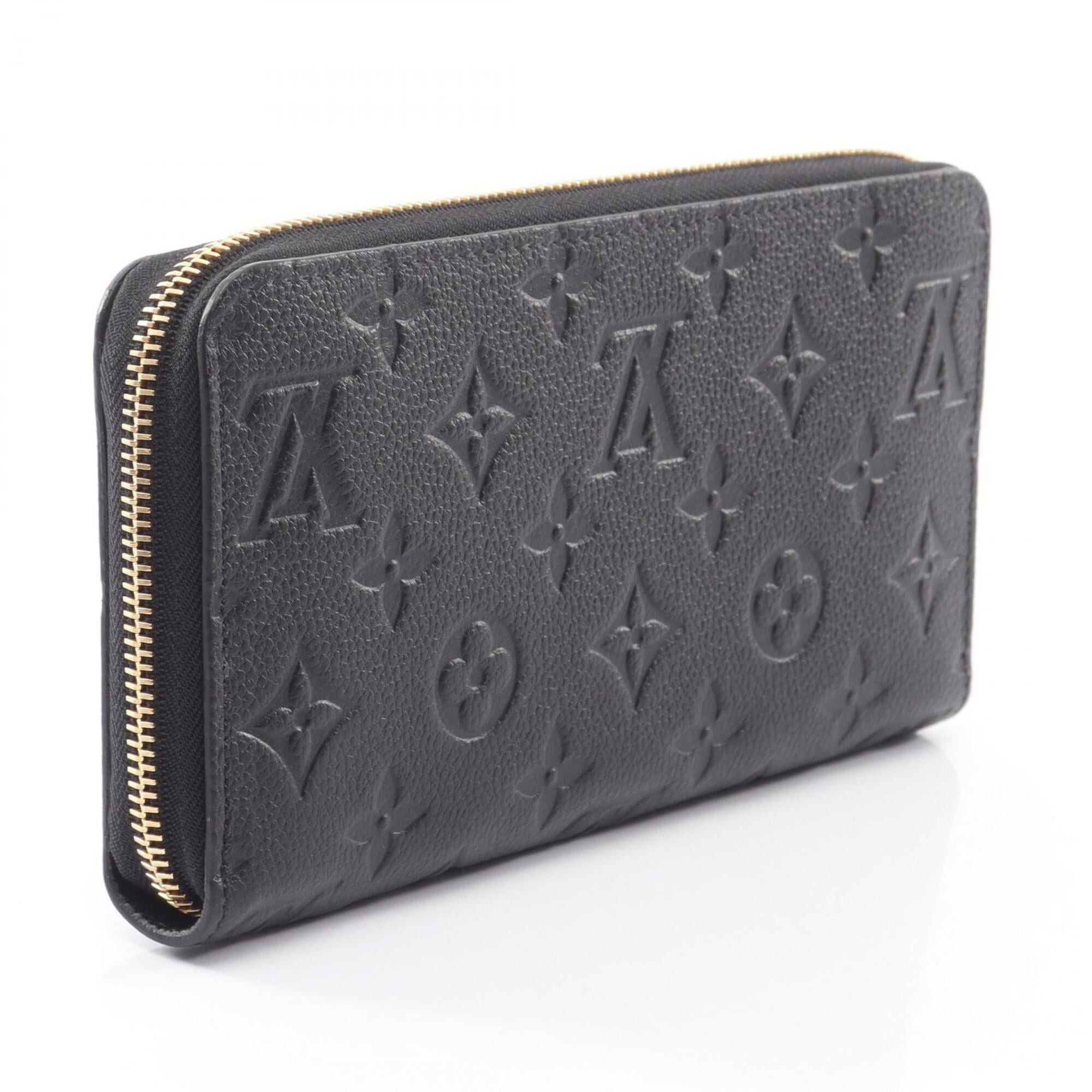 Louis Vuitton Black Leather Long Wallet (Bi-Fold) (Pre-Owned)