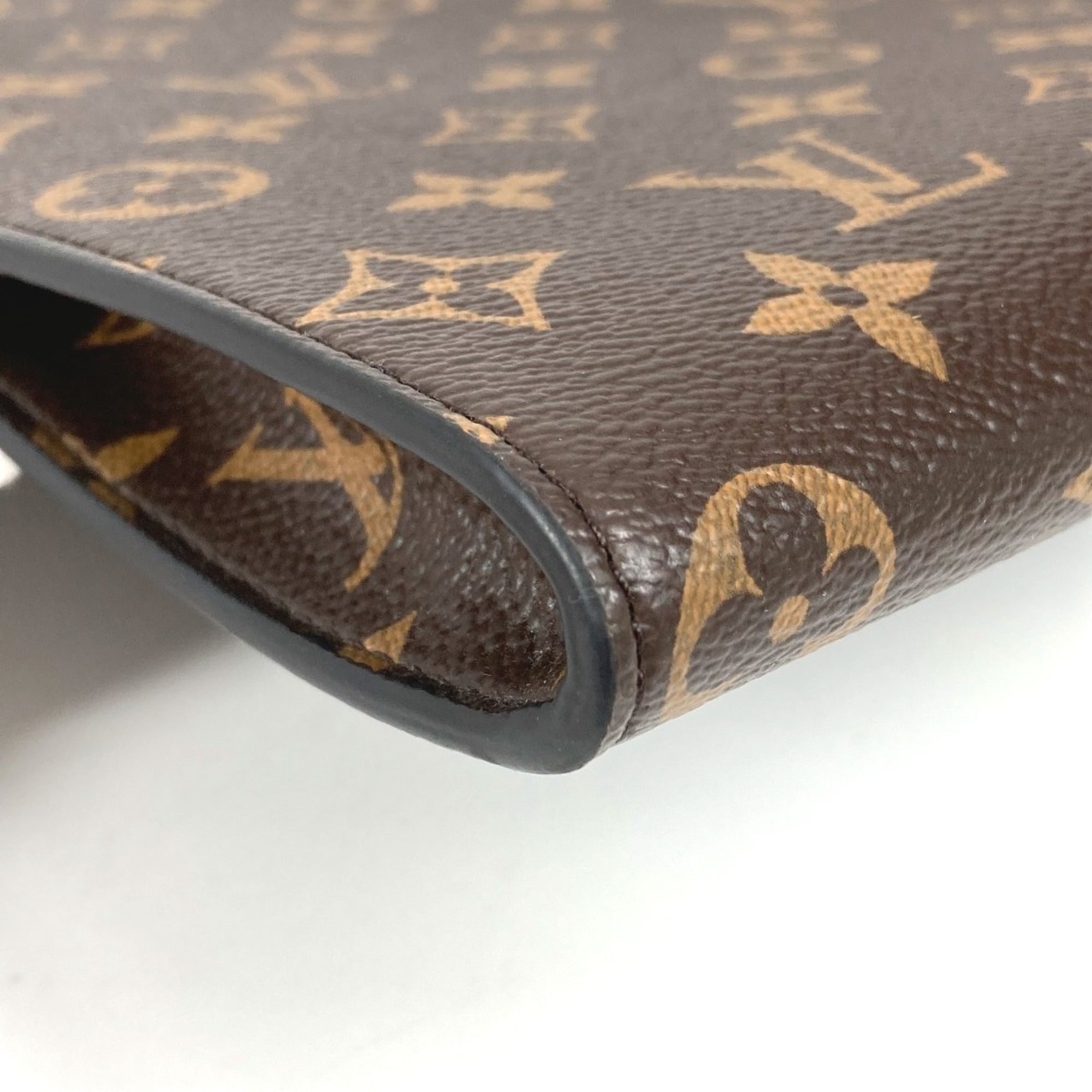 Louis Vuitton Brown Monogram Clutch Bag Pochette Pouch (Pre-Owned)