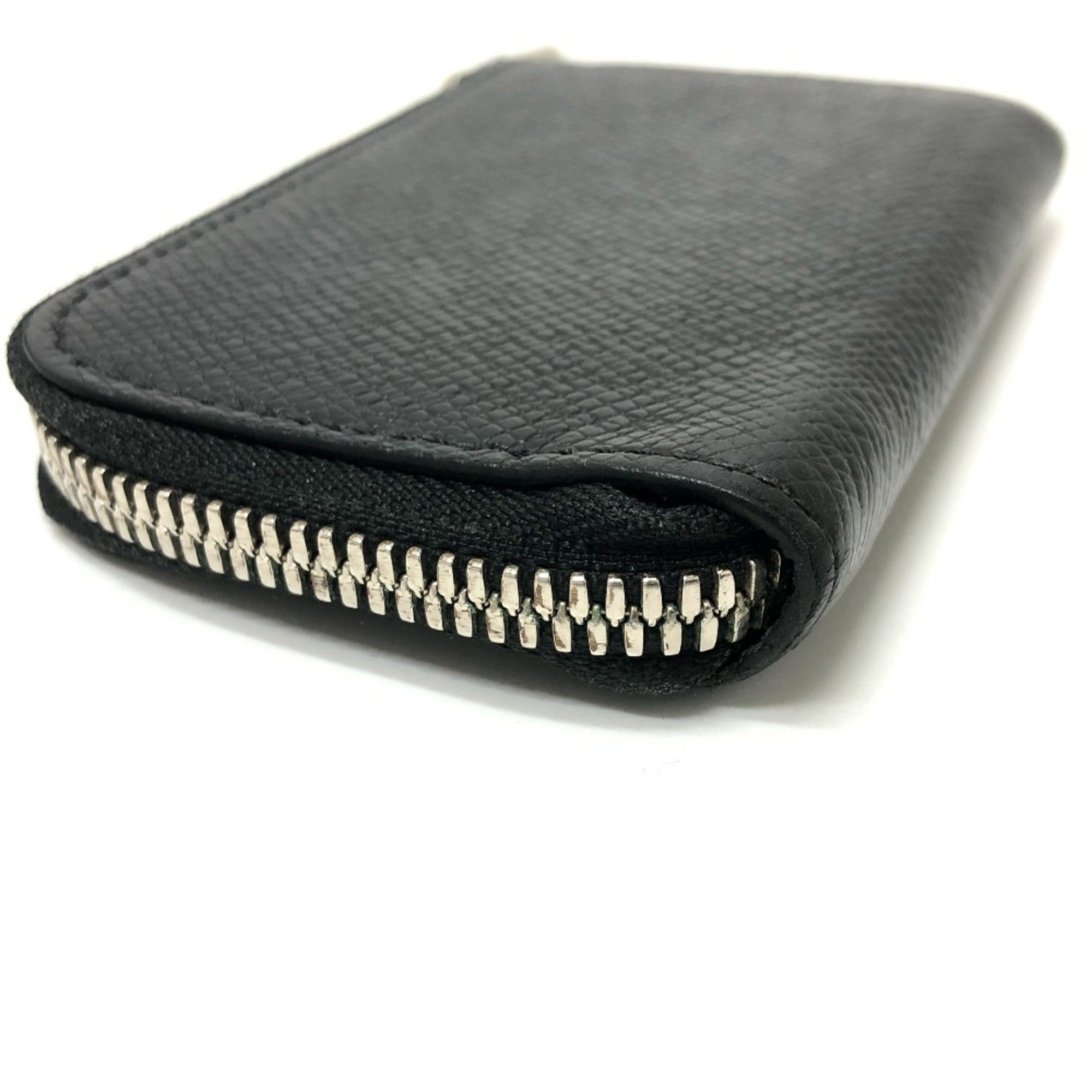 Louis Vuitton Taiga Black Galle Taiga Leather Coin Purse/Coin Case (Pre-Owned)