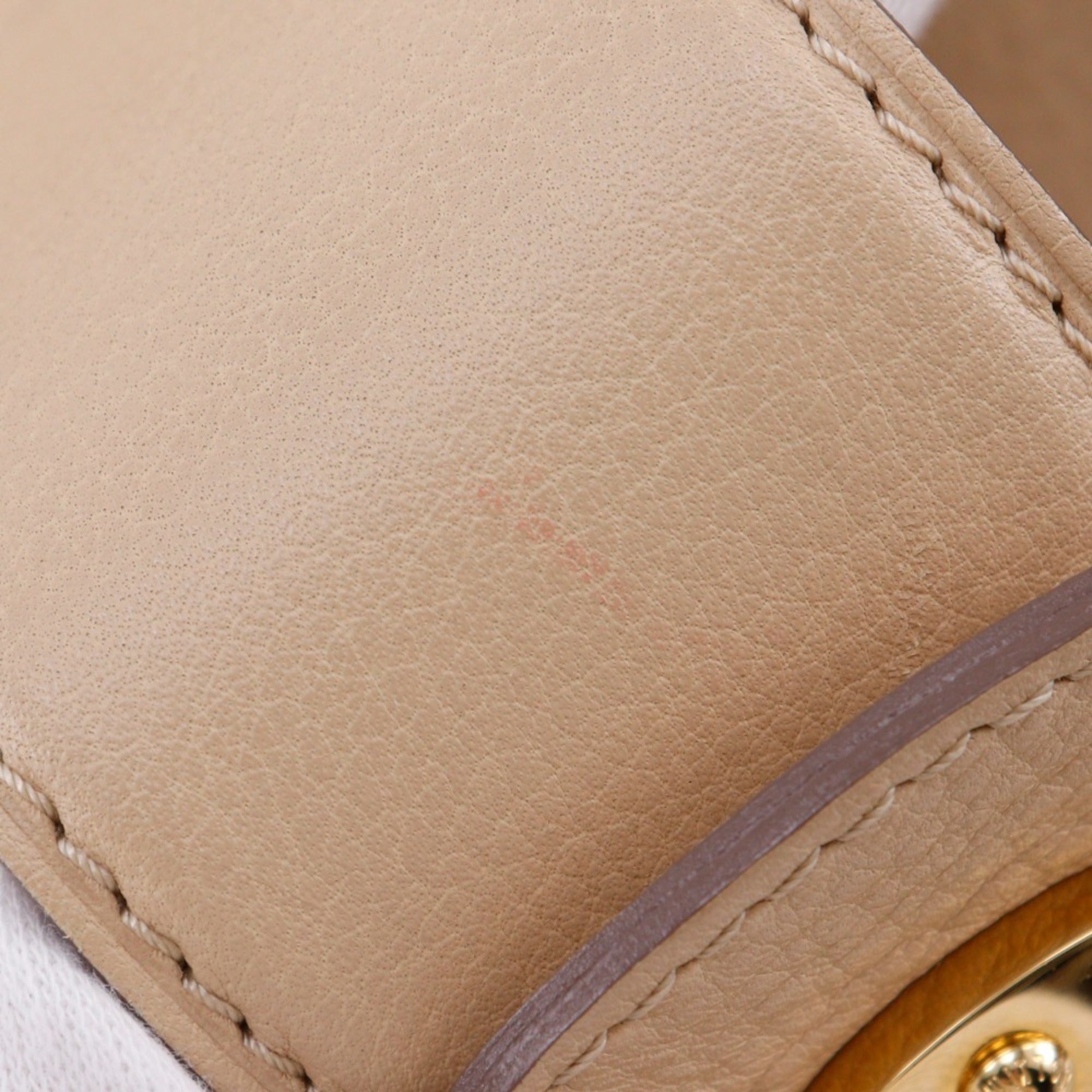 Louis Vuitton Mahina Beige Opal Mahina Leather Handbag (Pre-Owned)