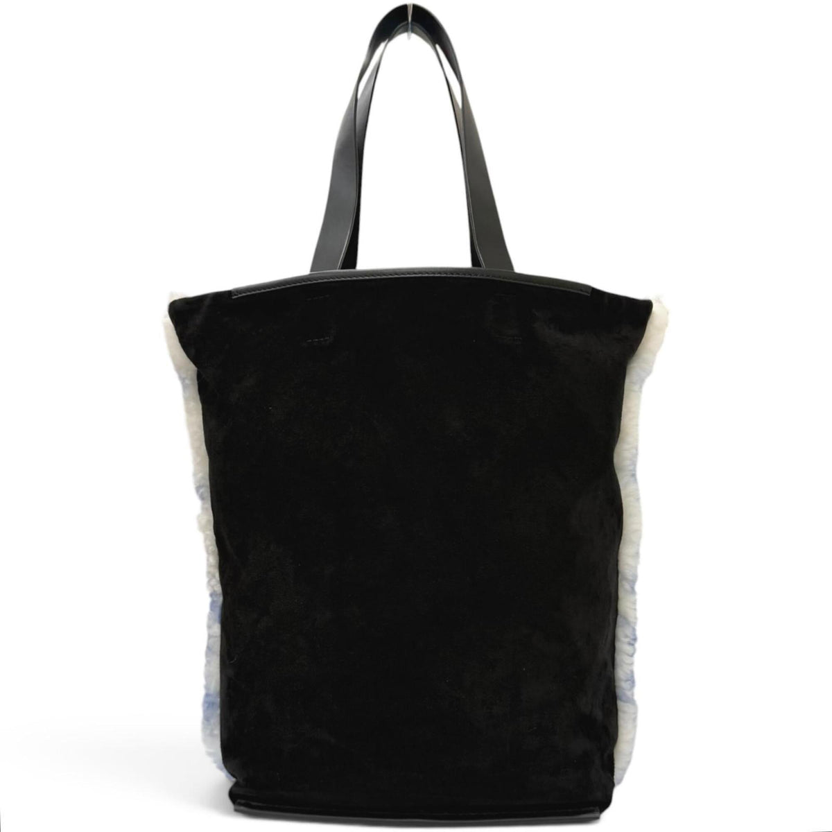 Marni Black Blue White Leather Tote Bag (Pre-Owned)
