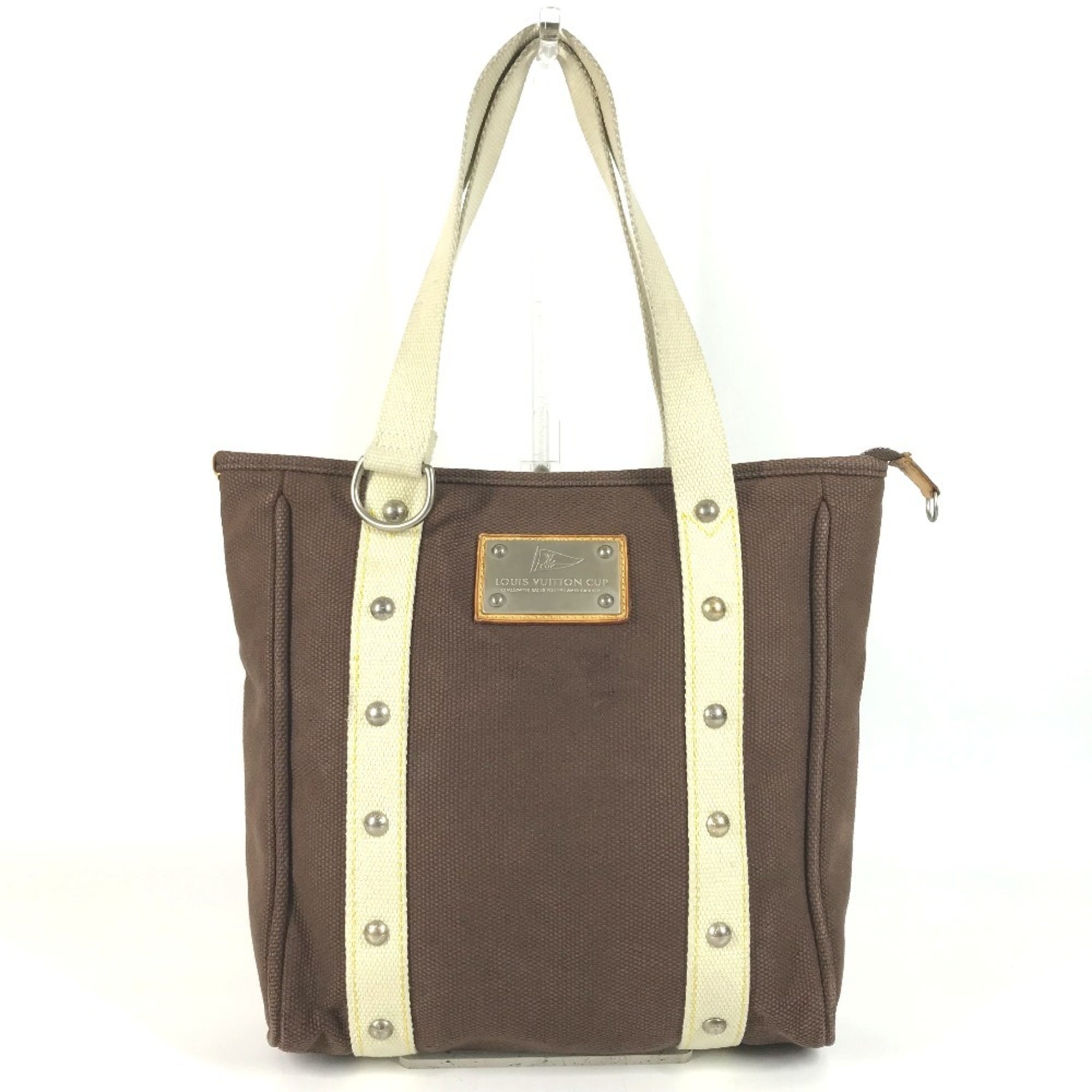 Louis Vuitton Antigua Brown Canvas Shoulder Bag Tote Bag (Pre-Owned)