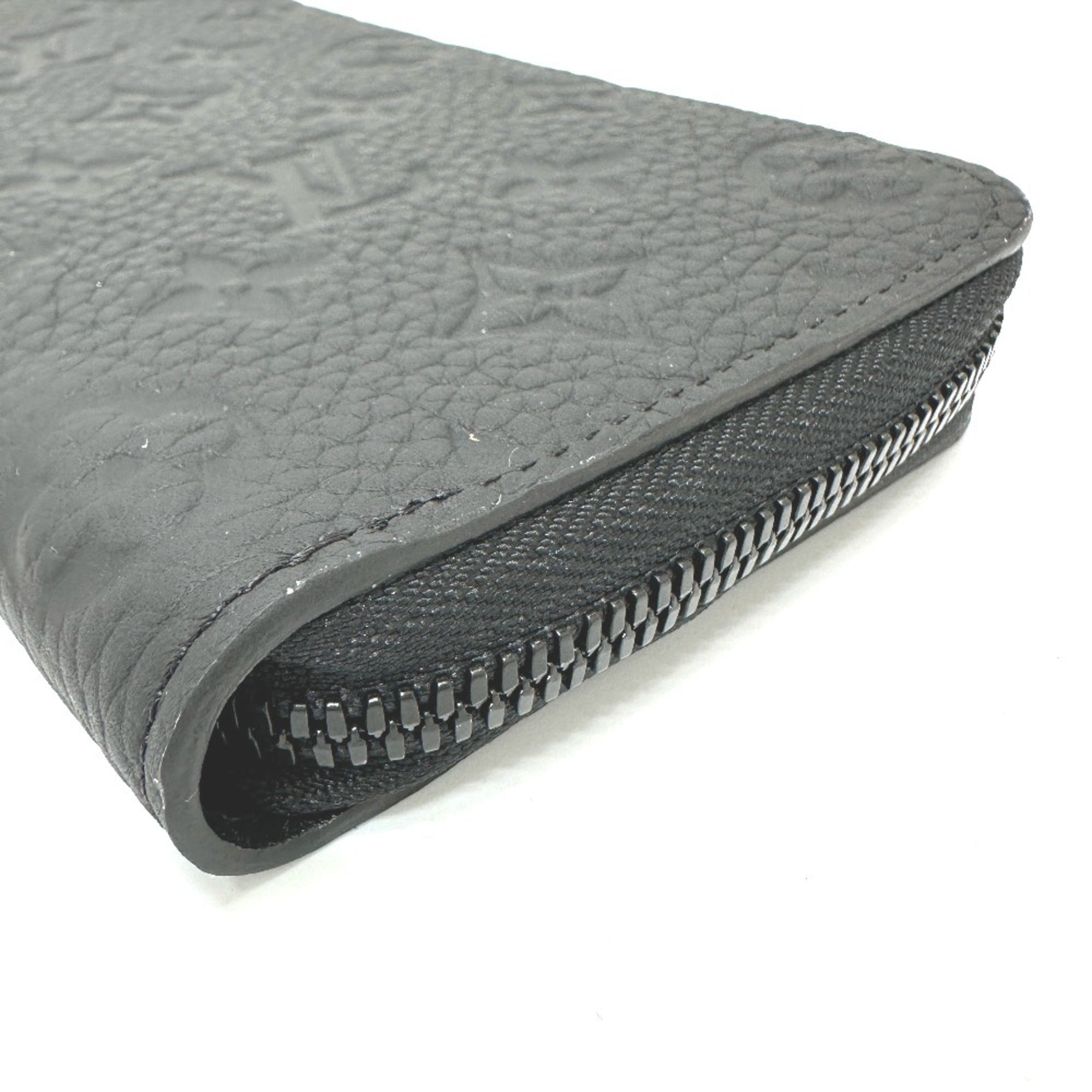 Louis Vuitton Black Monogram Leather Long Wallet (Bi-Fold) (Pre-Owned)