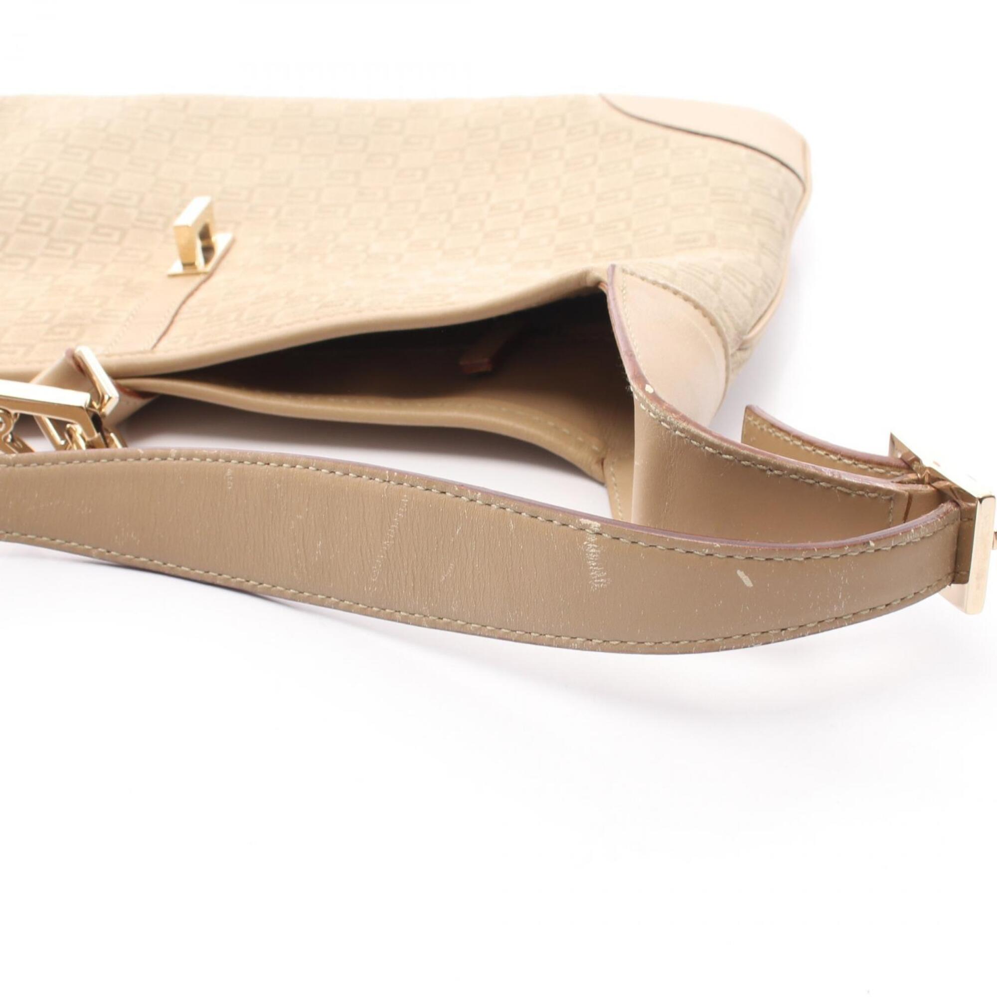 Gucci Beige Suede Leather Shoulder Bag (Pre-Owned)