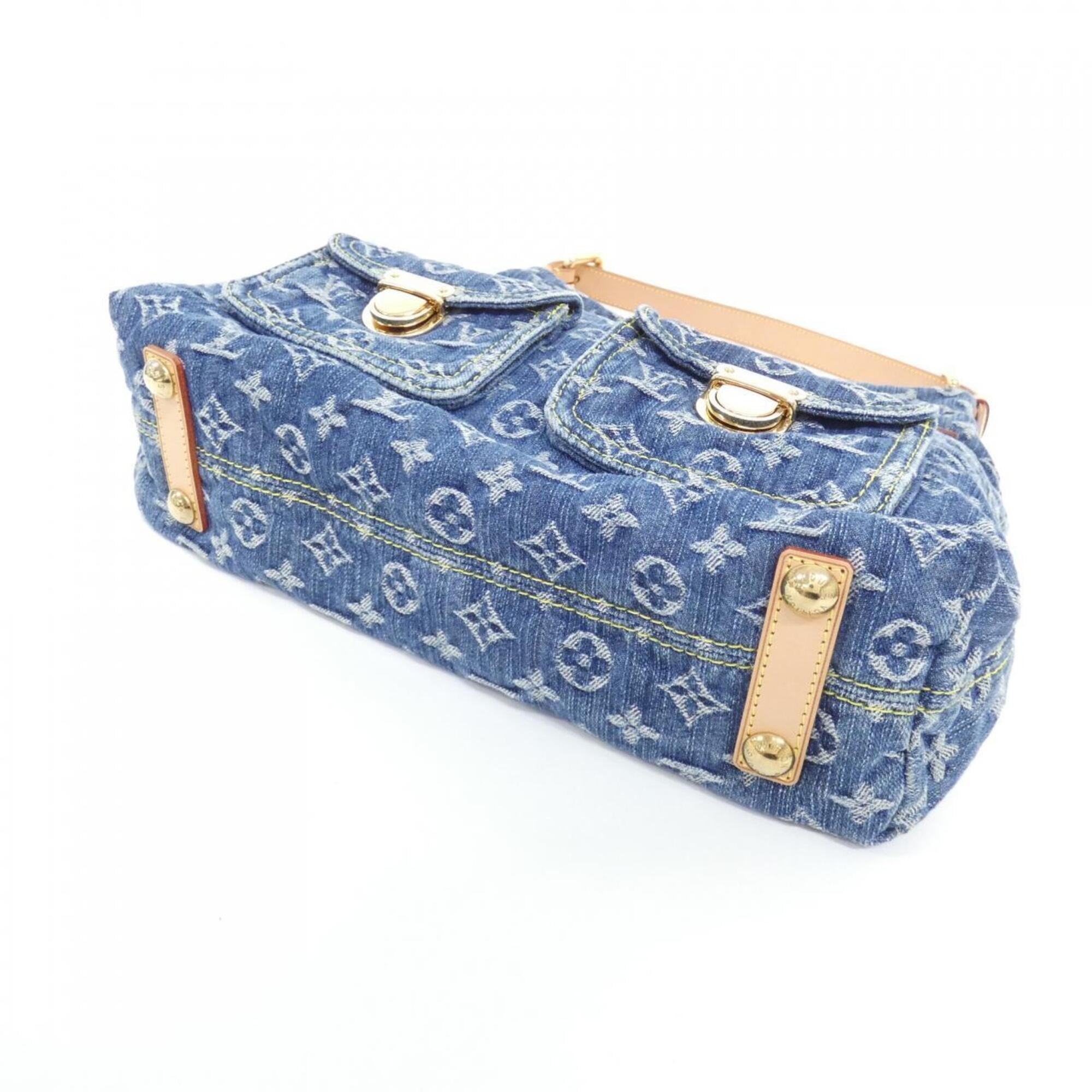 Louis Vuitton Blue Denim Canvas Shoulder Bag (Pre-Owned)