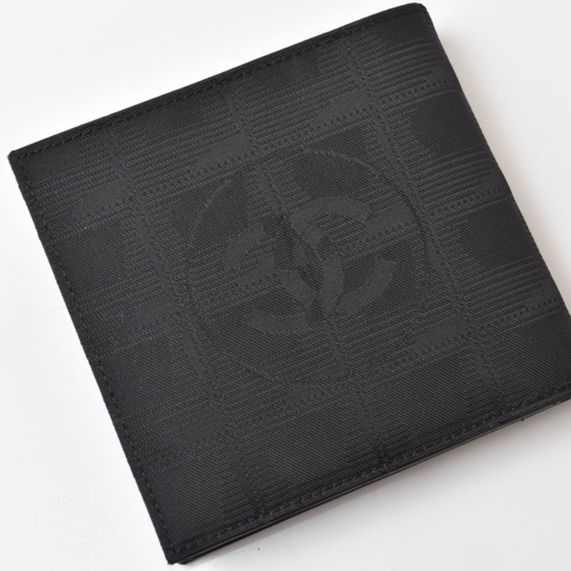 Chanel Black Canvas Wallet (Bi-Fold) (Pre-Owned)