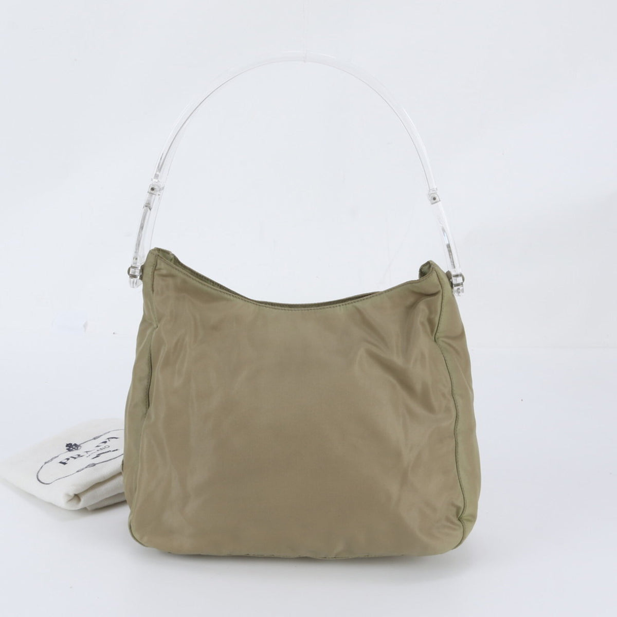 Prada Khaki Handbag Shoulder Bag (Pre-Owned)