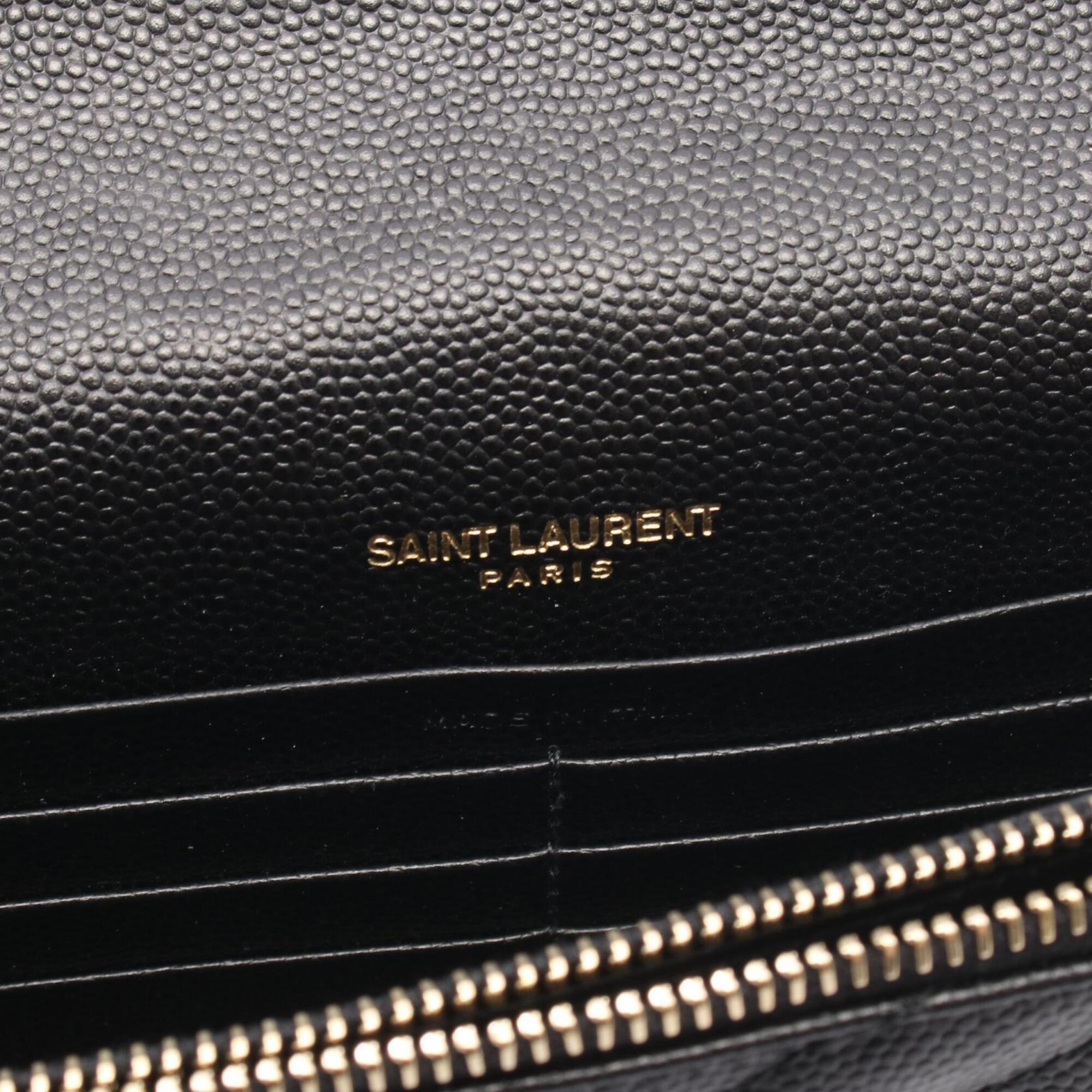 Yves Saint Laurent Black Leather Handbag Shoulder Bag (Pre-Owned)