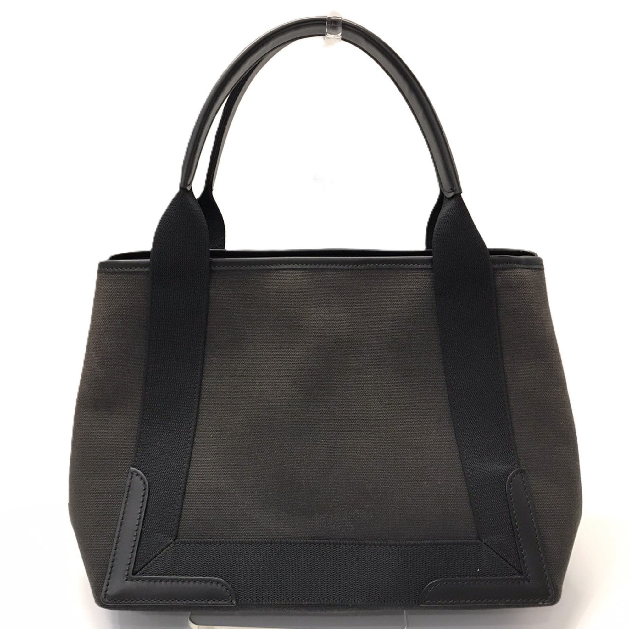 Balenciaga Navy Cotton Canvas Leather Handbag Tote Bag (Pre-Owned)