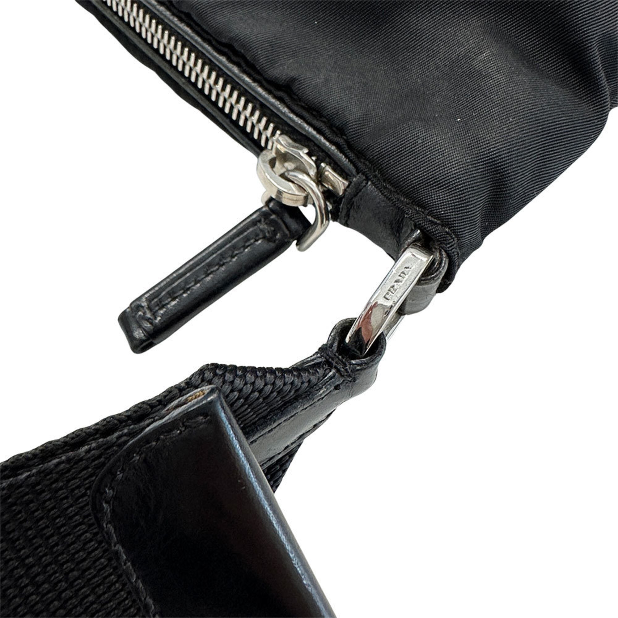Prada Black Nylon Handbag Shoulder Bag (Pre-Owned)