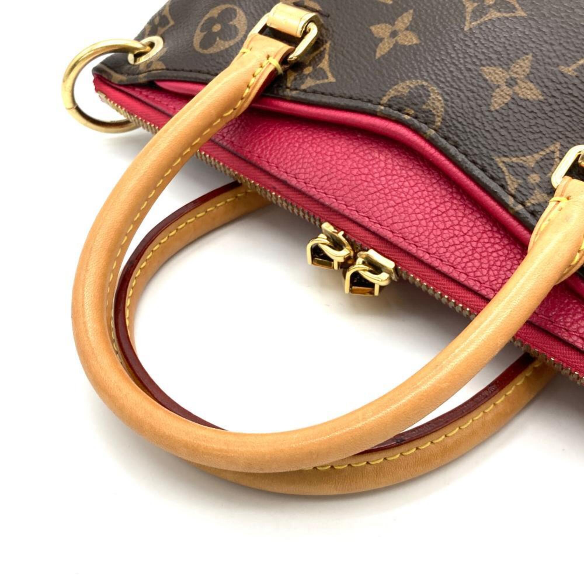 Louis Vuitton Cerise Red Color Monogram Canvas Handbag (Pre-Owned)