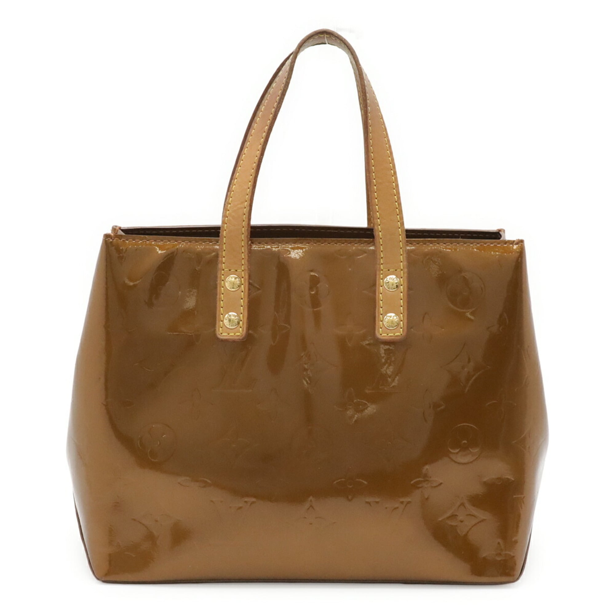 Louis Vuitton Bronze Leather Handbag Tote Bag (Pre-Owned)