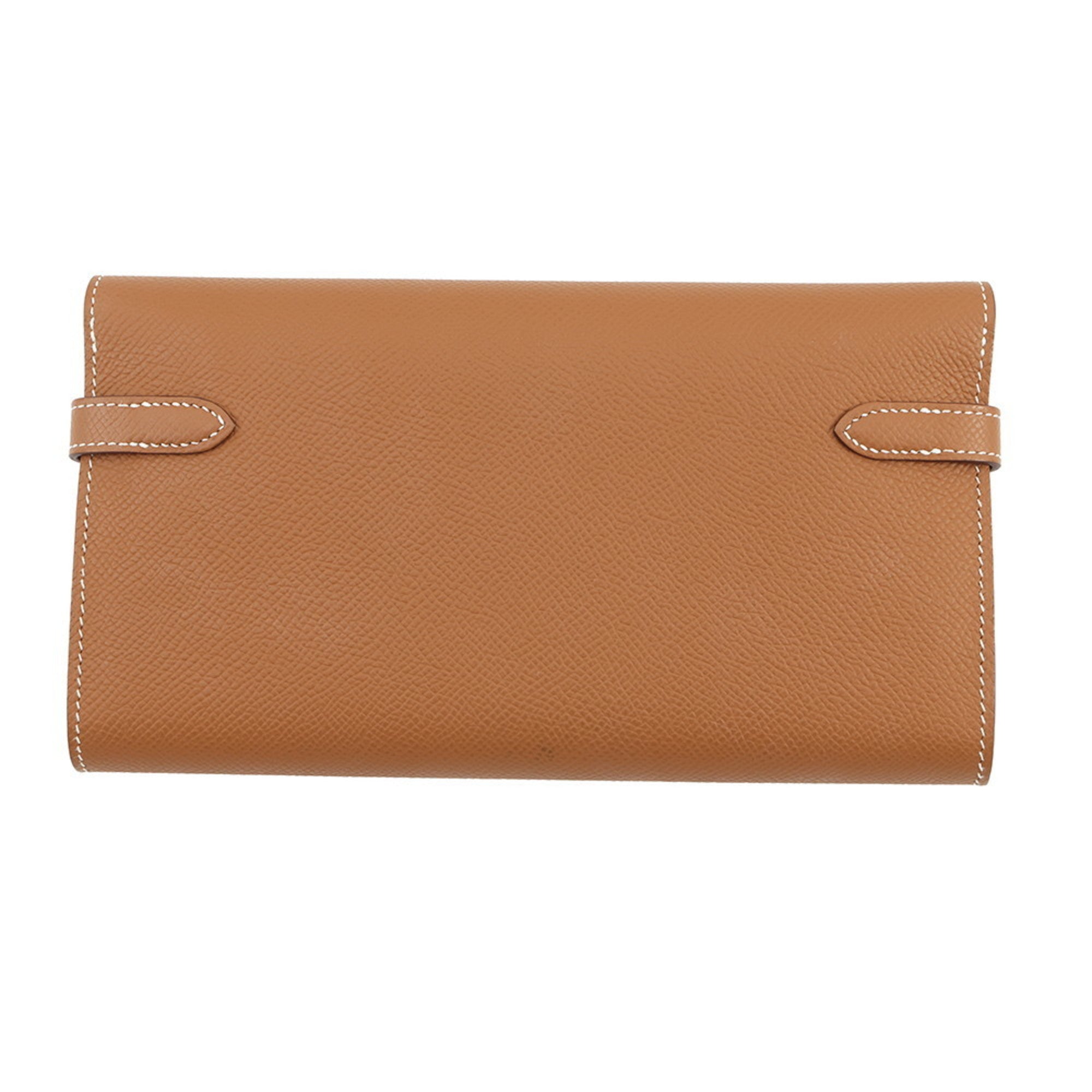 Hermes Kelly Gold Epsom Leather Long Wallet (Bi-Fold) (Pre-Owned)