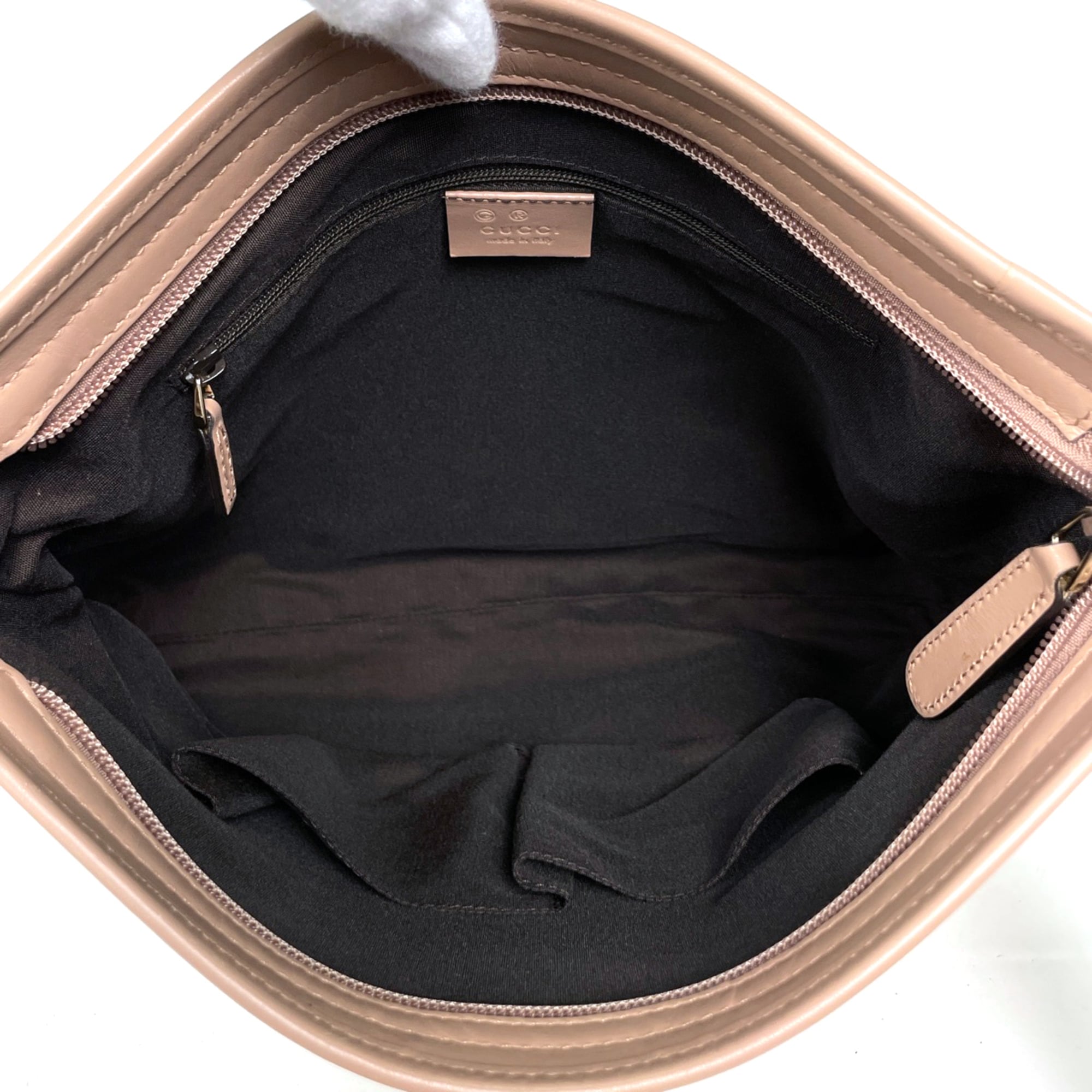 Gucci Gg Canvas Beige Pink Pink Beige Gg Canvas Leather Shoulder Bag (Pre-Owned)