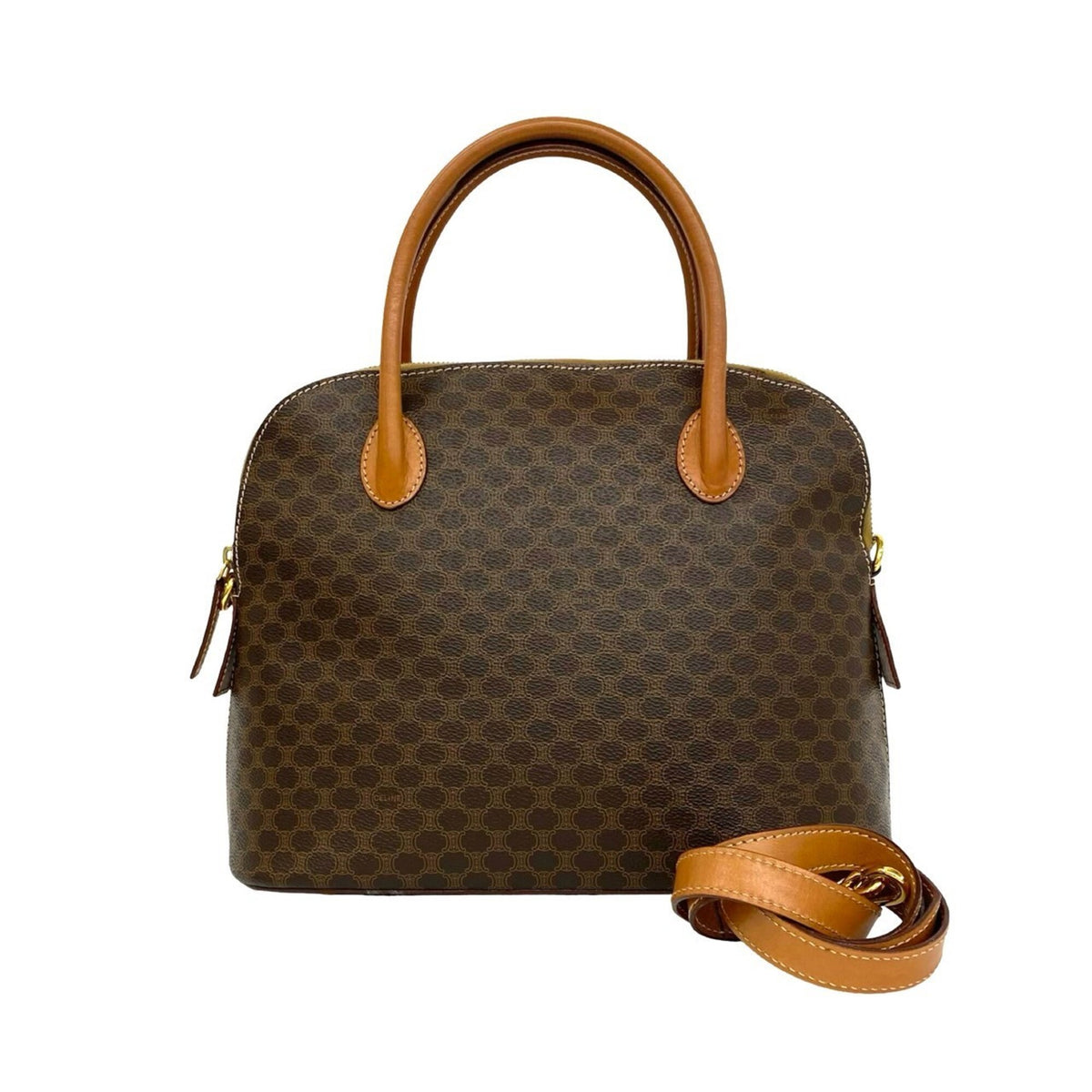 Celine Brown Pvc Leather Handbag Shoulder Bag (Pre-Owned)