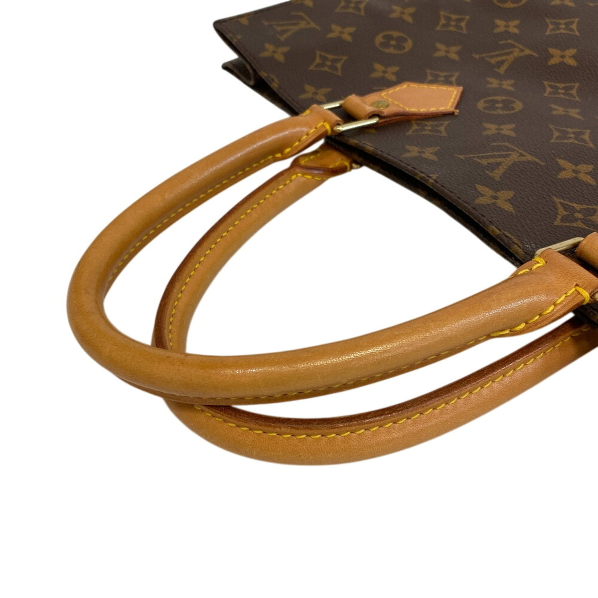Louis Vuitton Brown Monogram Leather Handbag Tote Bag (Pre-Owned)