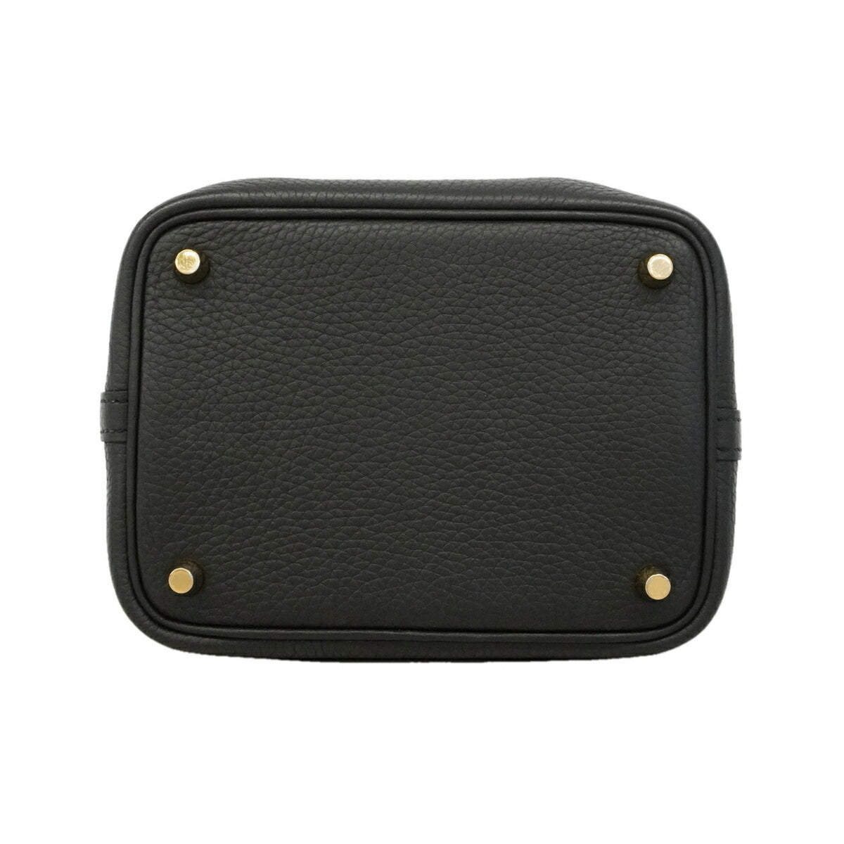 Hermes Black Taurillon Clemence Leather Handbag (Pre-Owned)
