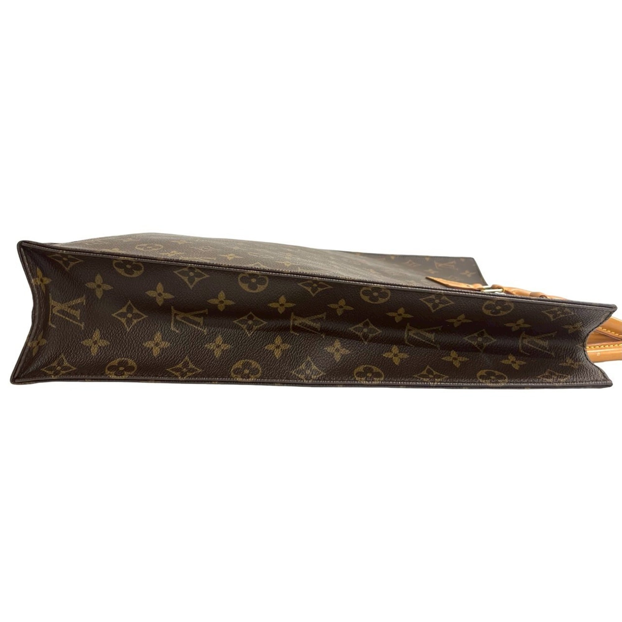 Louis Vuitton Brown Leather Pvc Handbag Tote Bag (Pre-Owned)