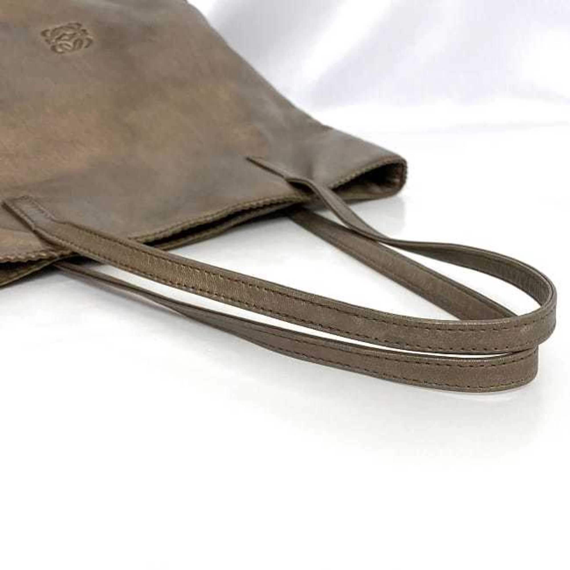 Loewe Brown Nappa Leather Leather Tote Bag (Pre-Owned)