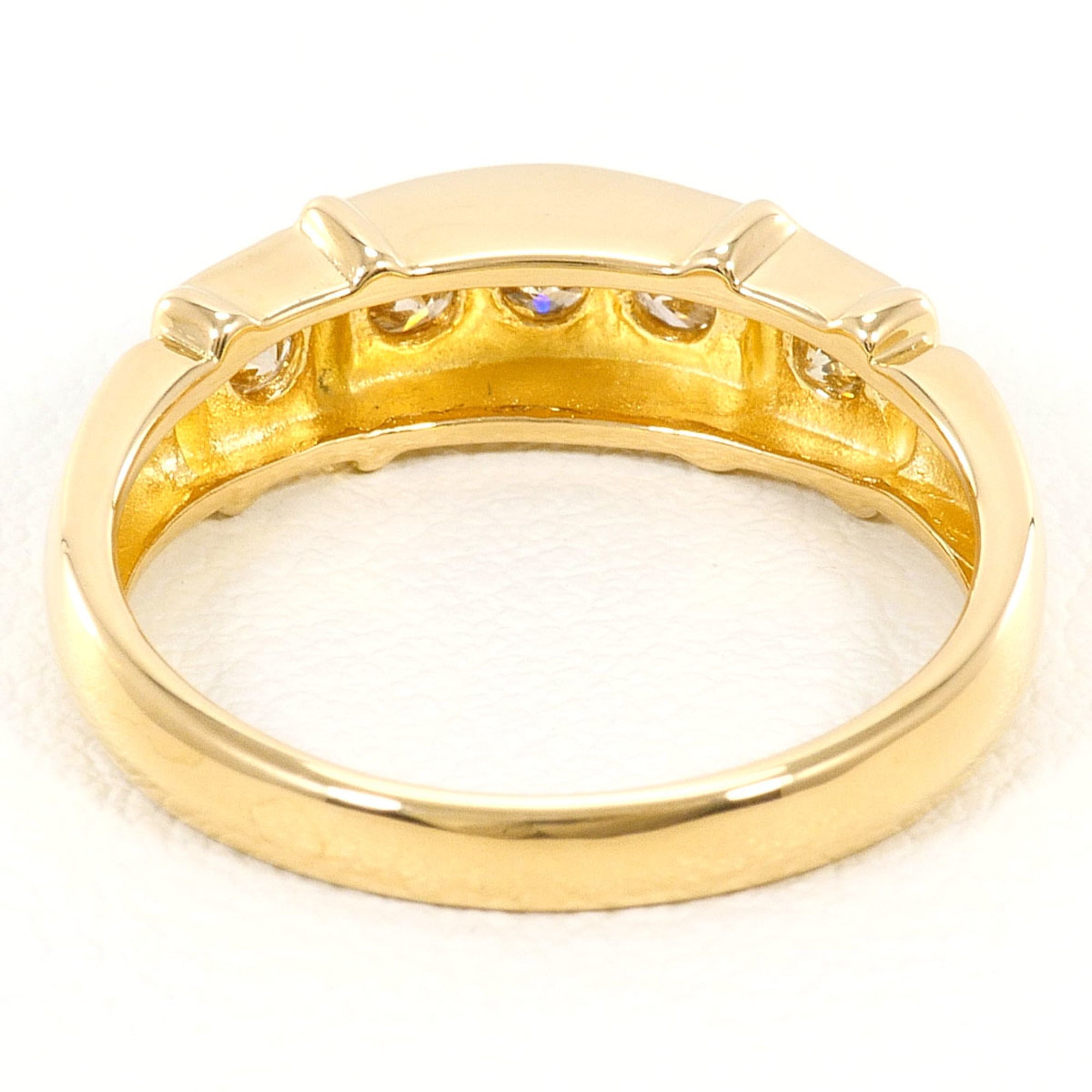 Unbranded Brown Yellow Gold Yellow Gold (18K) Band Ring (Pre-Owned)