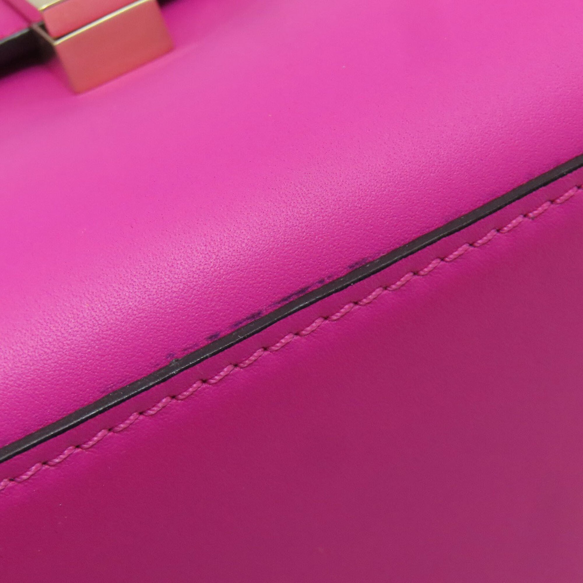 Valextra Pink Leather Handbag (Pre-Owned)
