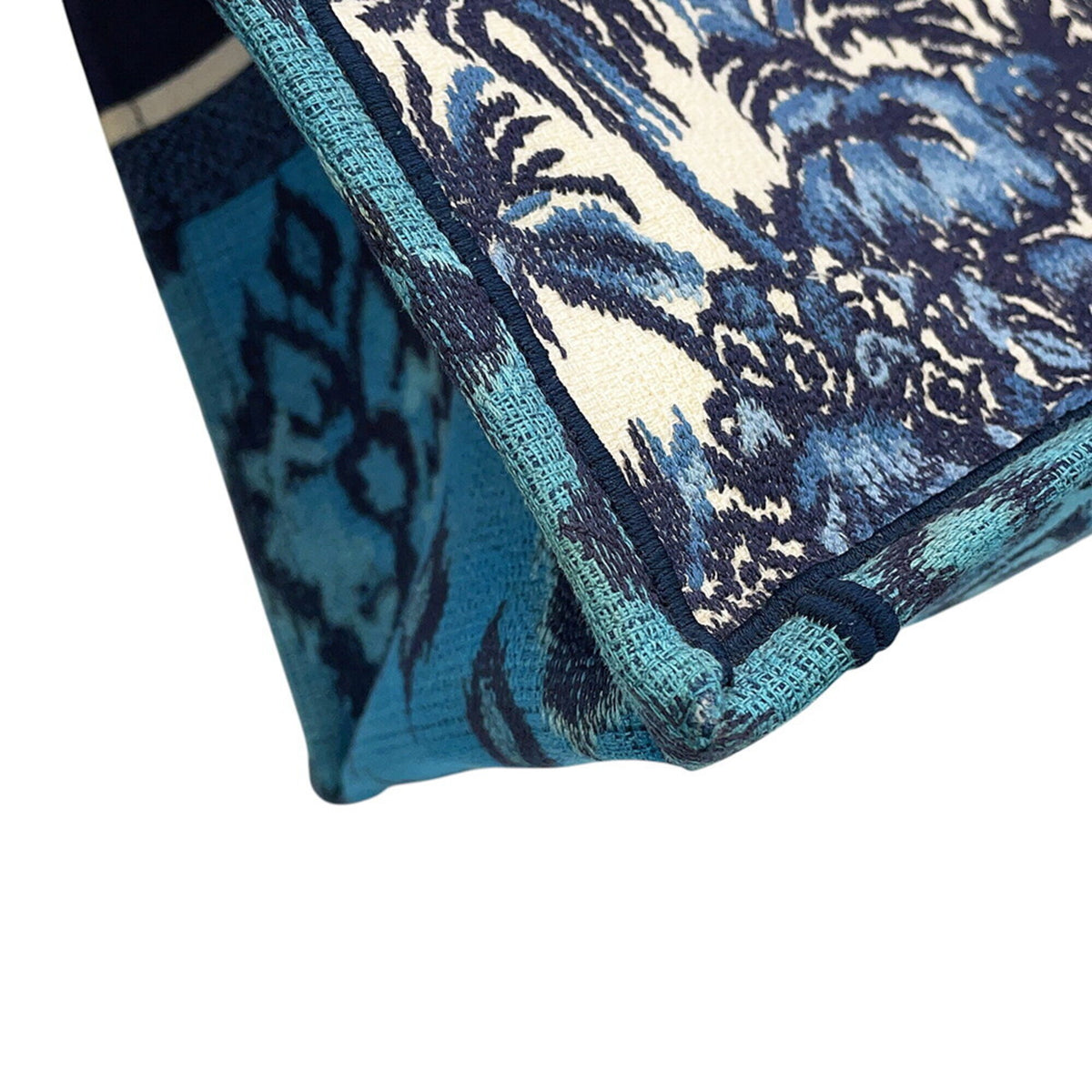 Christian Dior Blue White Canvas Tote Bag (Pre-Owned)