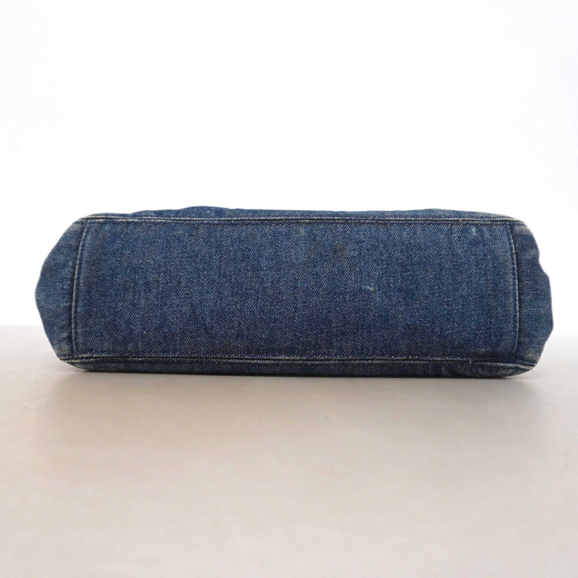 Chanel Blue Brown Denim Tote Bag (Pre-Owned)