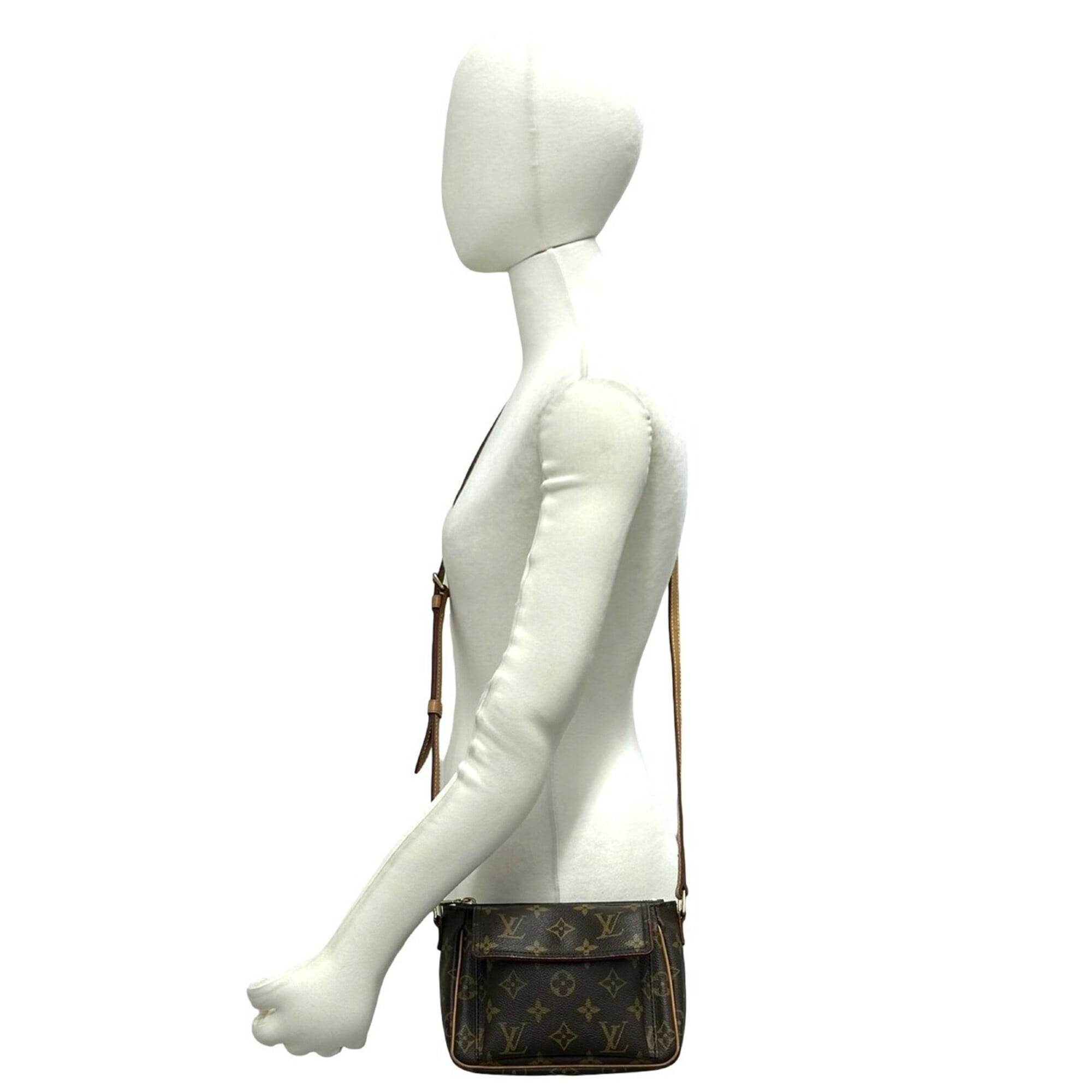 Louis Vuitton Brown Leather Pvc Pochette Shoulder Bag (Pre-Owned)