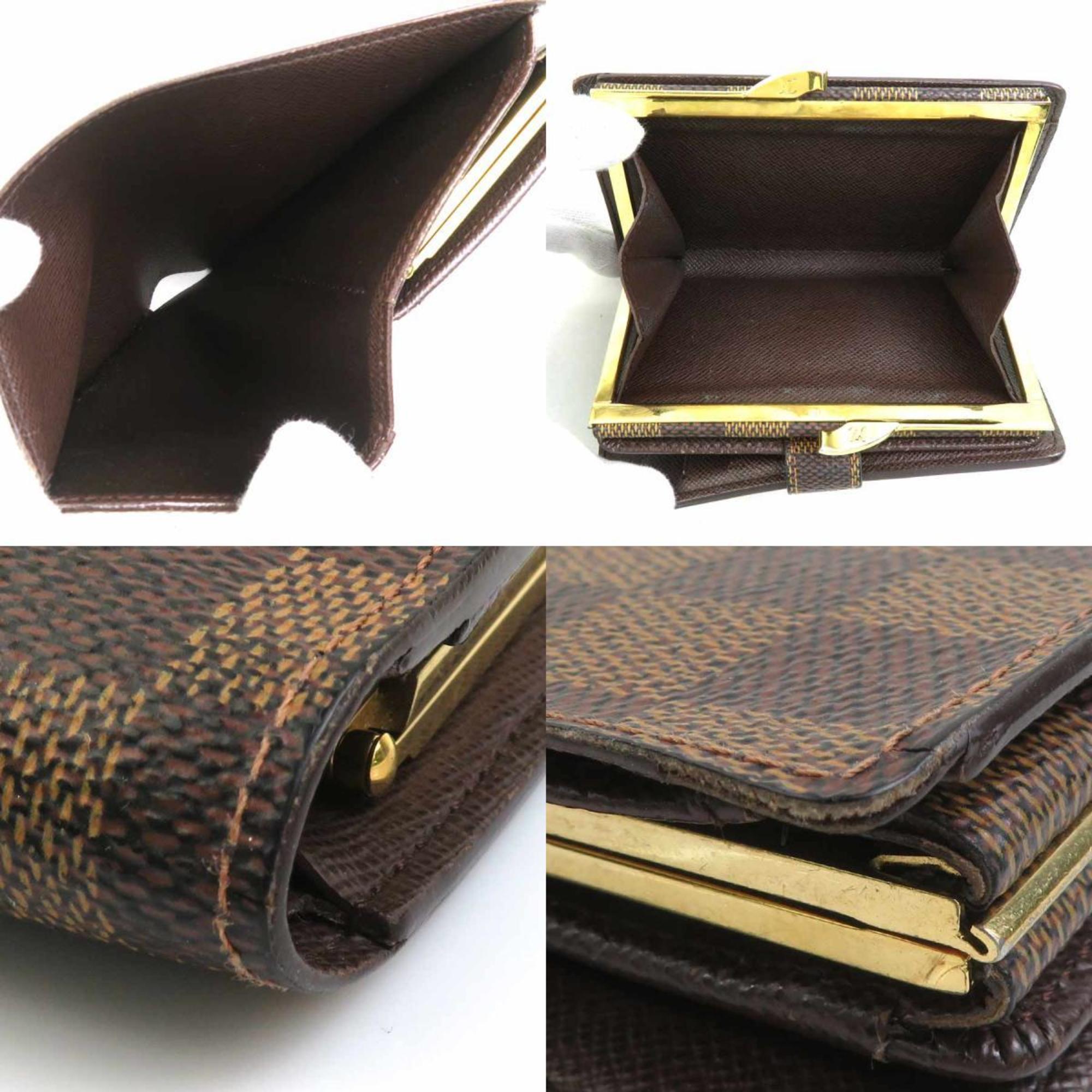 Louis Vuitton Damier Brown Damier Canvas Galle Damier Canvas Wallet (Bi-Fold) (Pre-Owned)