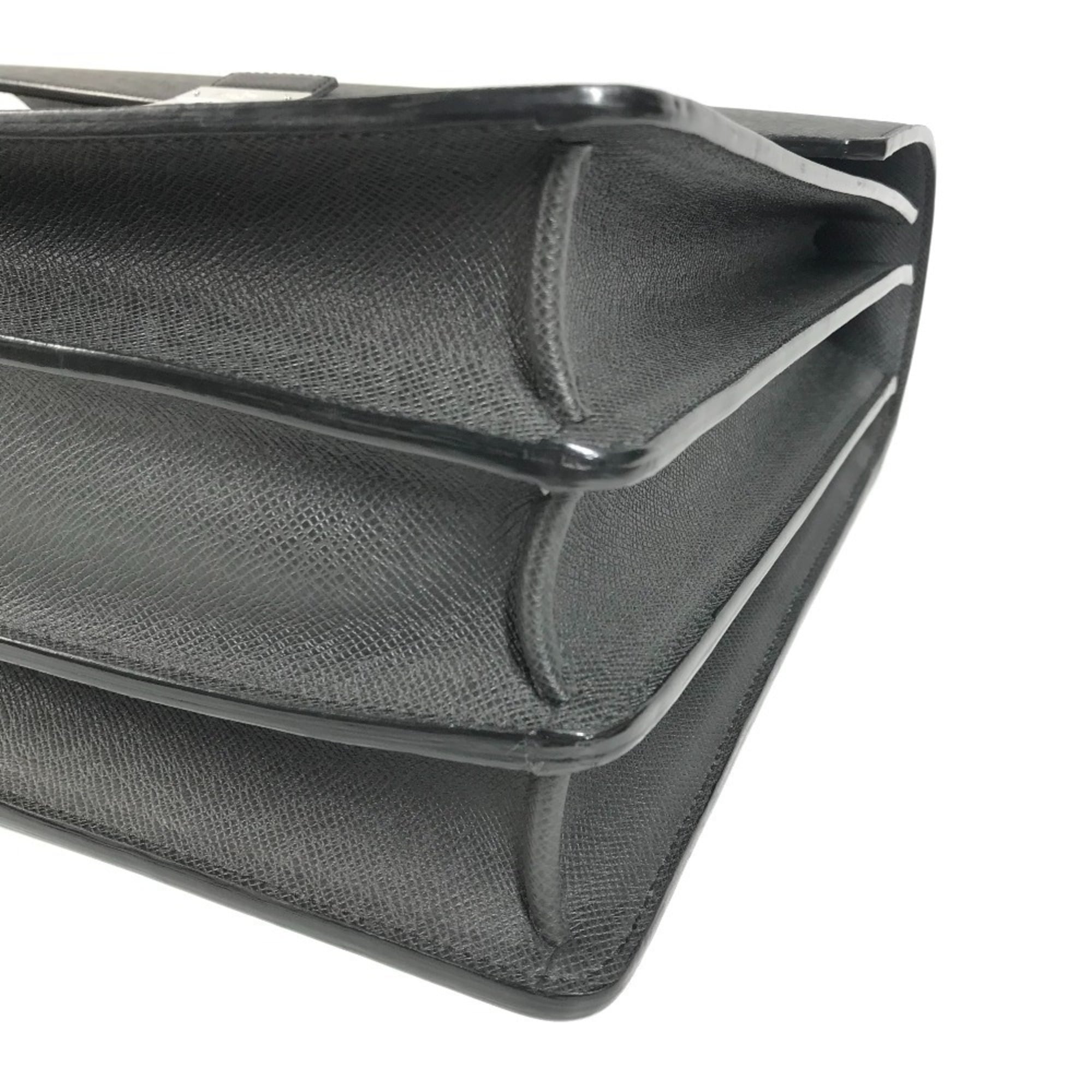 Louis Vuitton Ardoise Black Taiga Leather Briefcase Handbag (Pre-Owned)