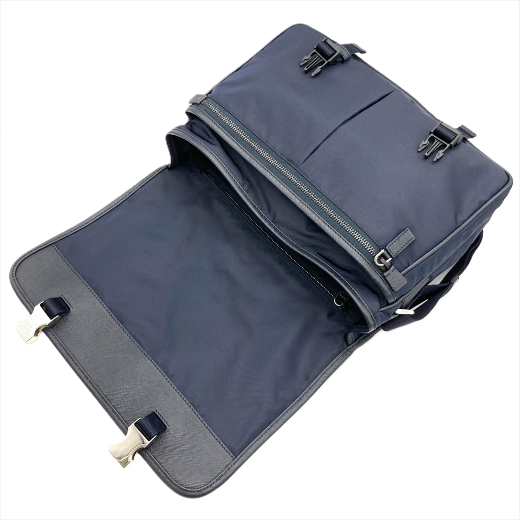 Prada Navy Nylon Shoulder Bag (Pre-Owned)