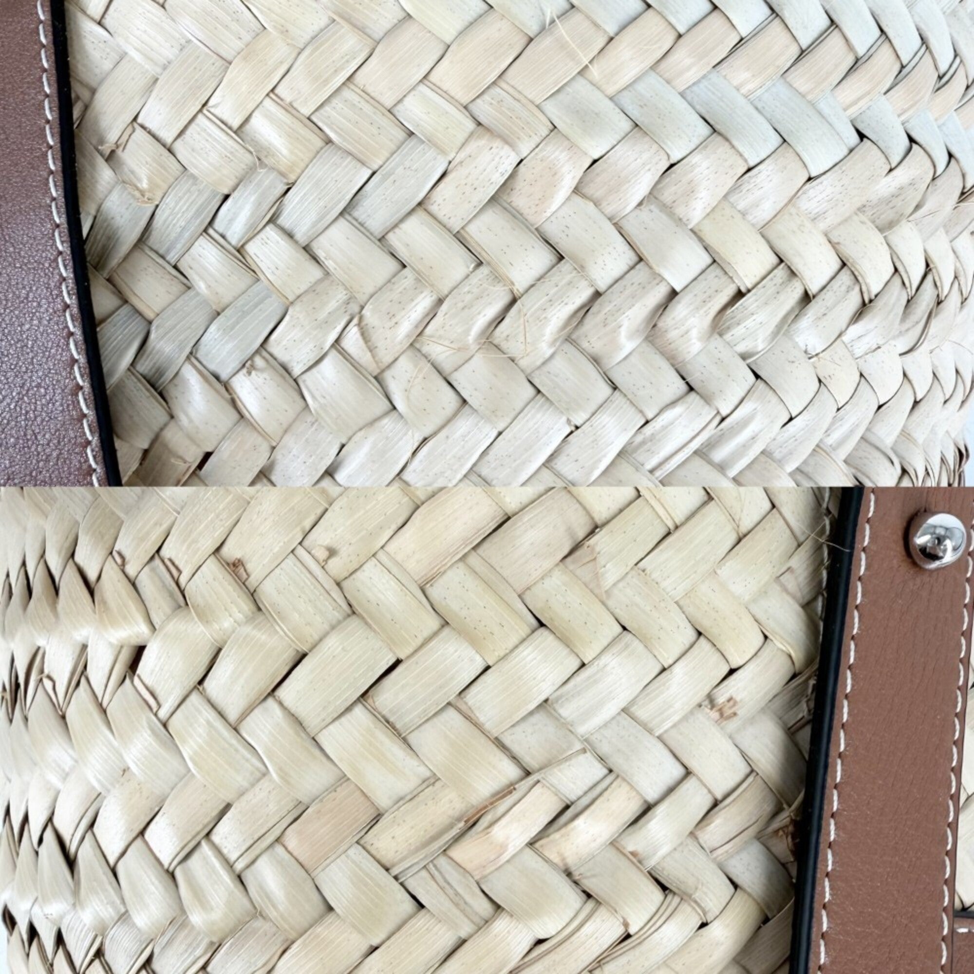 Loewe Beige Beige Brown Brown Handbag (Pre-Owned)