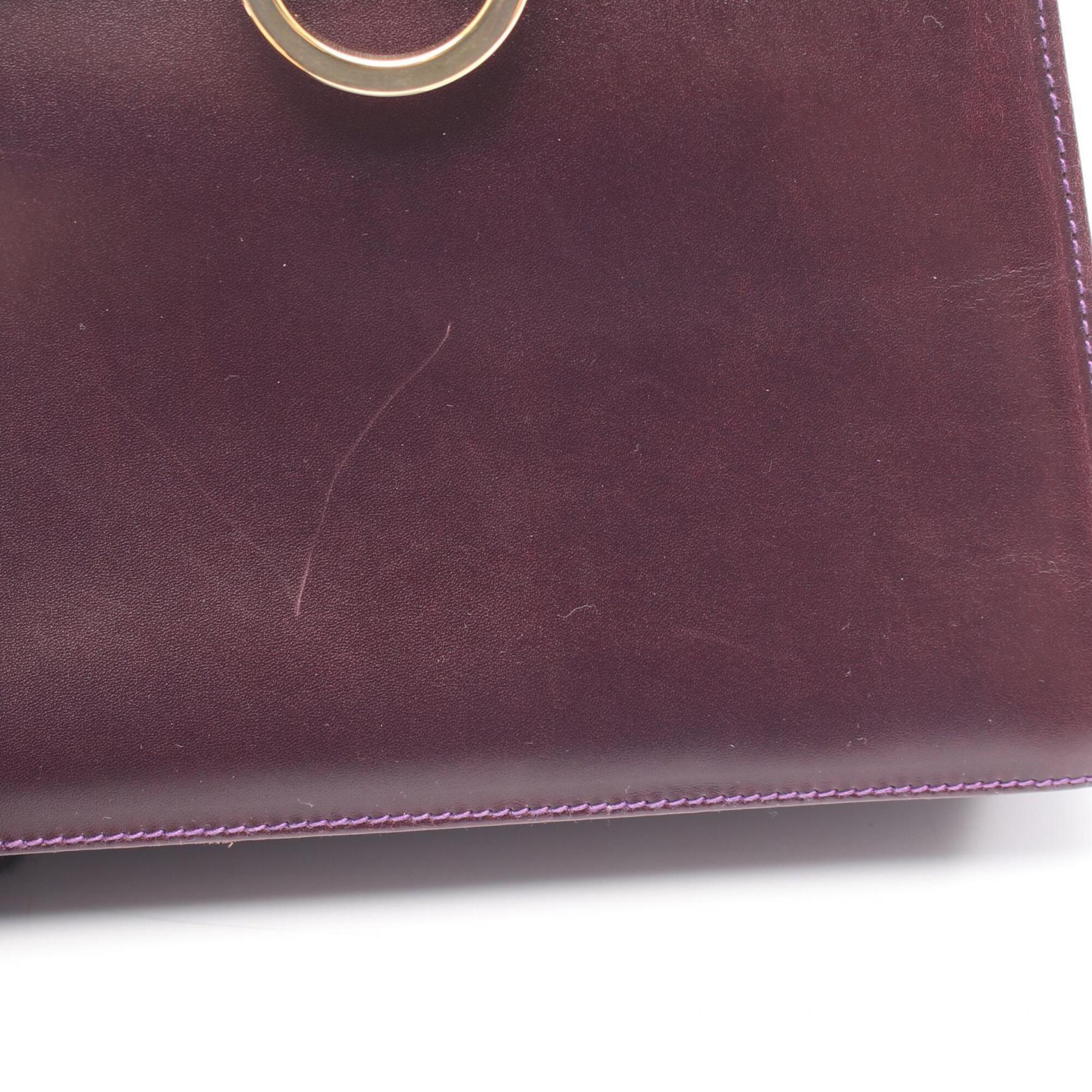 Salvatore Ferragamo Purple Leather Handbag (Pre-Owned)