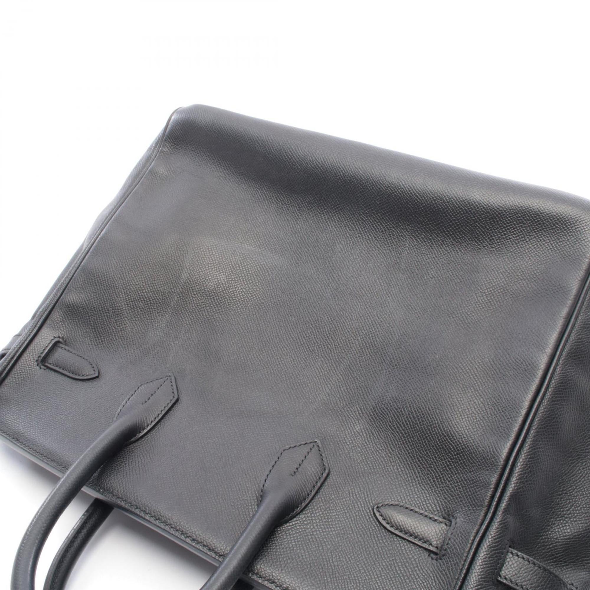 Hermes Black Leather Handbag (Pre-Owned)