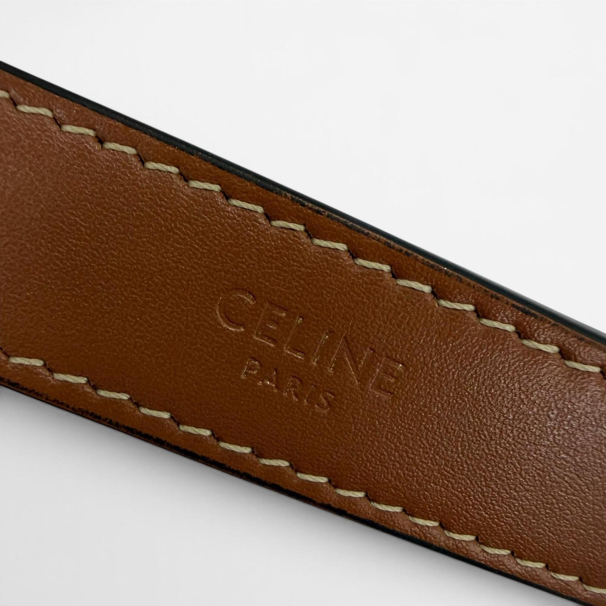 Celine Brown Canvas Handbag Shoulder Bag (Pre-Owned)
