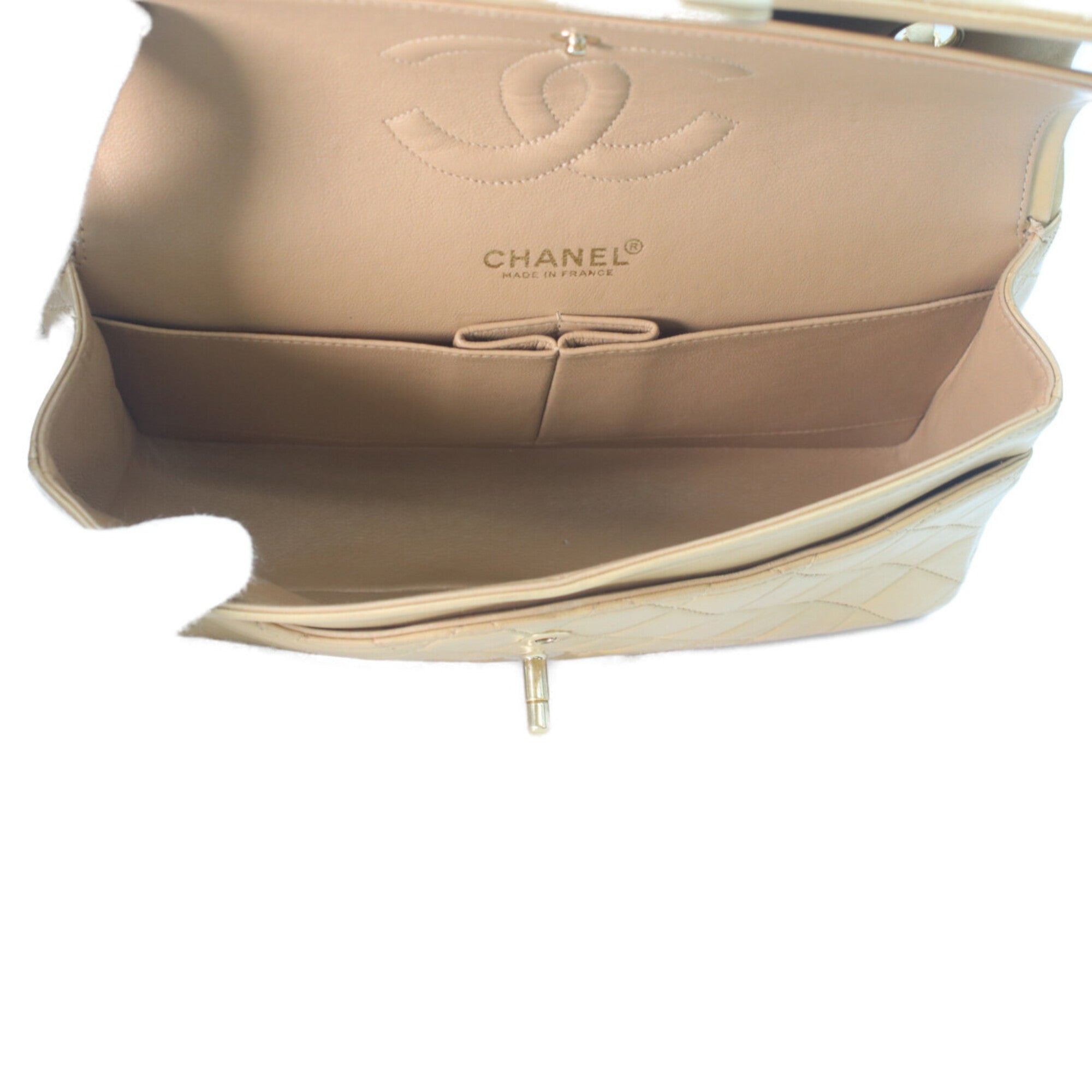 Chanel Beige Leather Shoulder Bag (Pre-Owned)