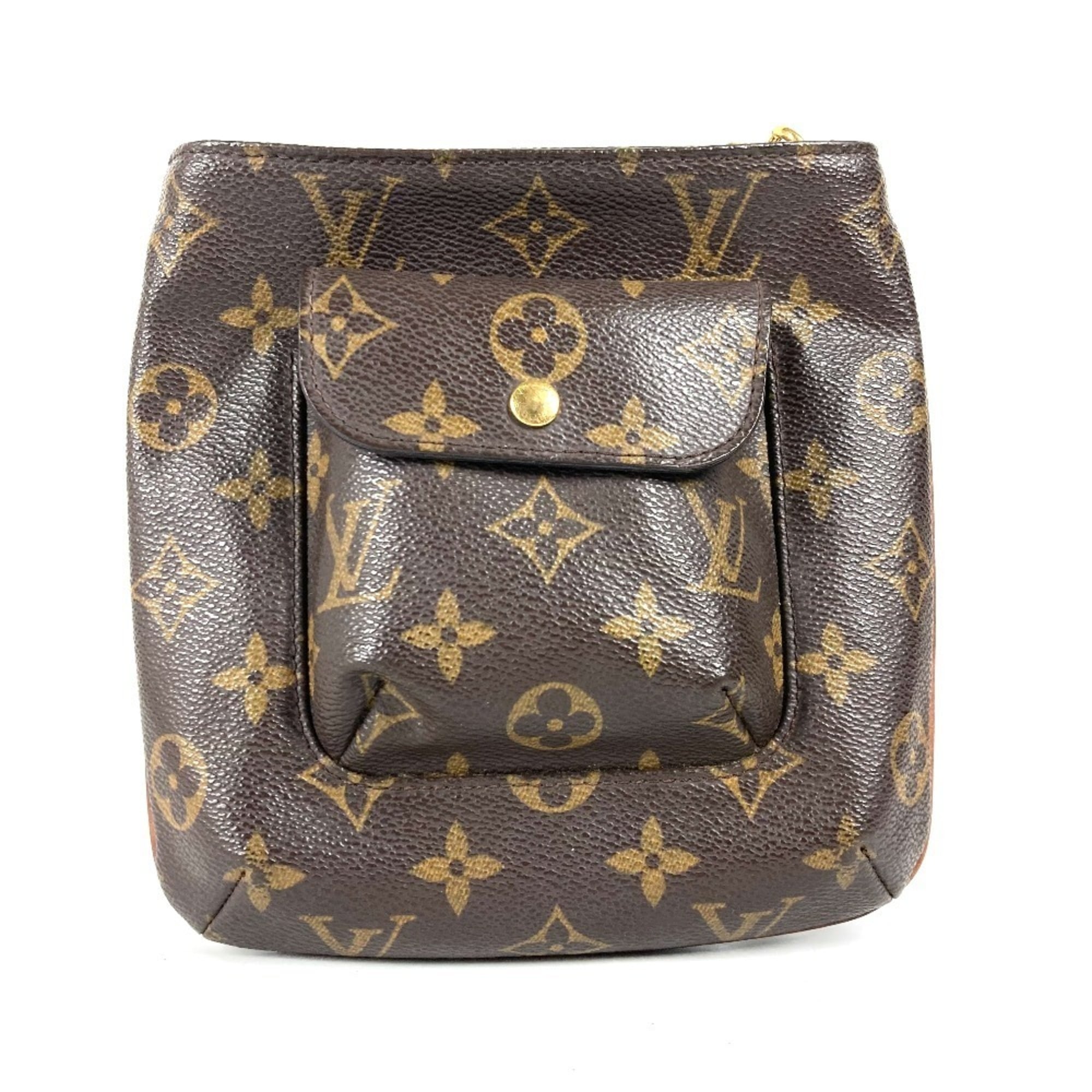 Louis Vuitton Brown Monogram Canvas Clutch Bag Pouch (Pre-Owned)