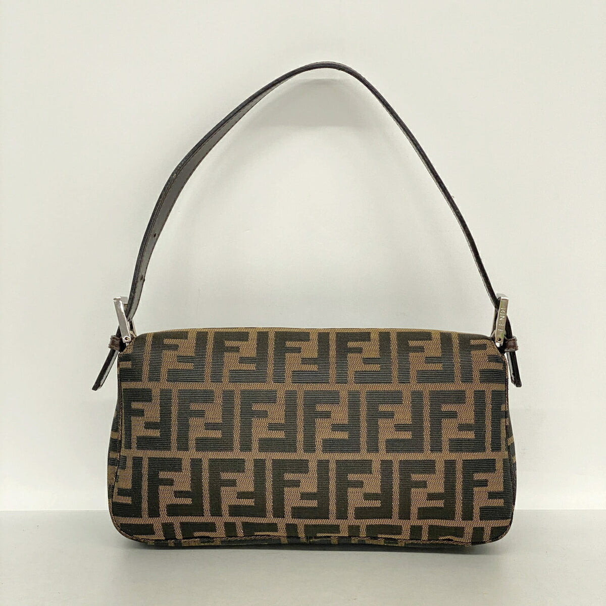 Fendi Brown Nylon Canvas Handbag (Pre-Owned)